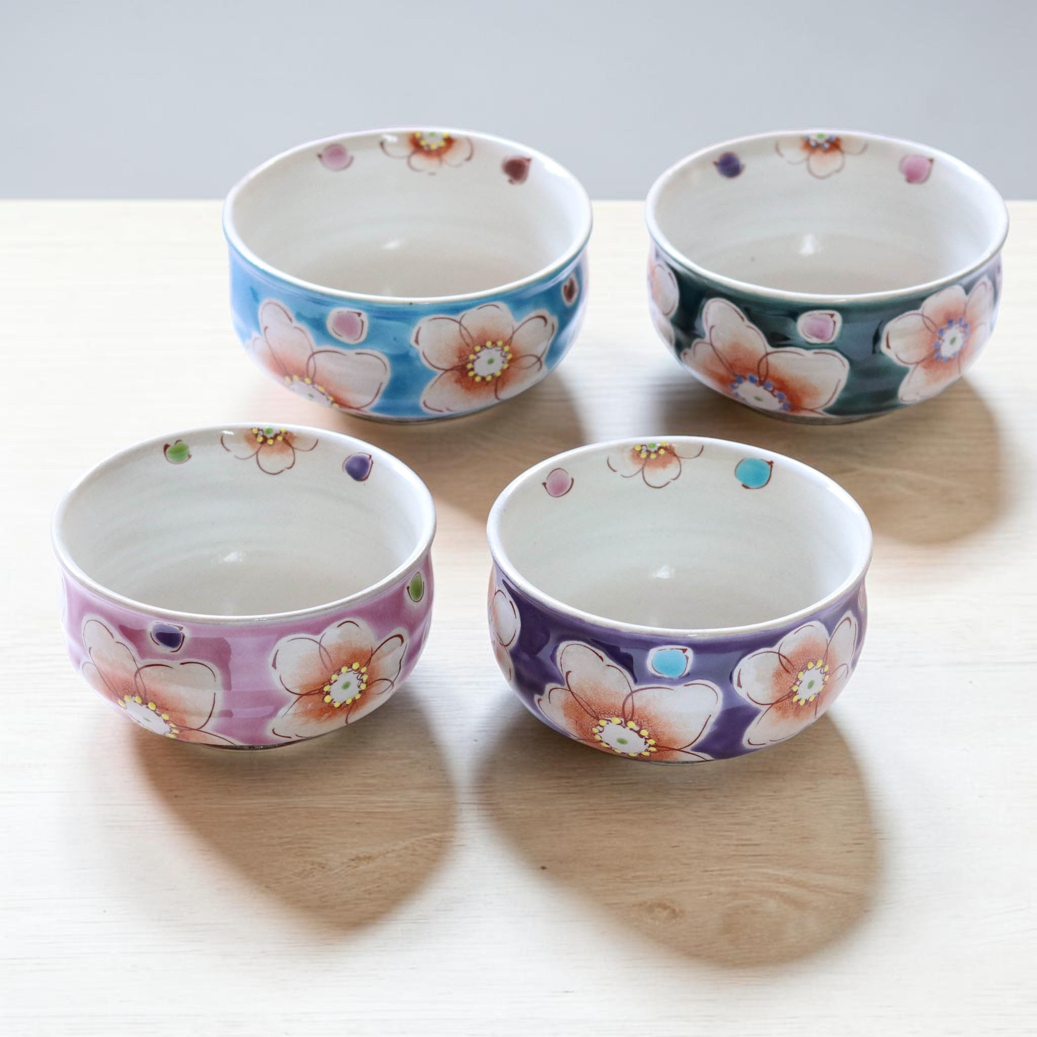 九谷焼 酒器 | 抹茶碗 | ピンク花うらら | 虚空蔵窯