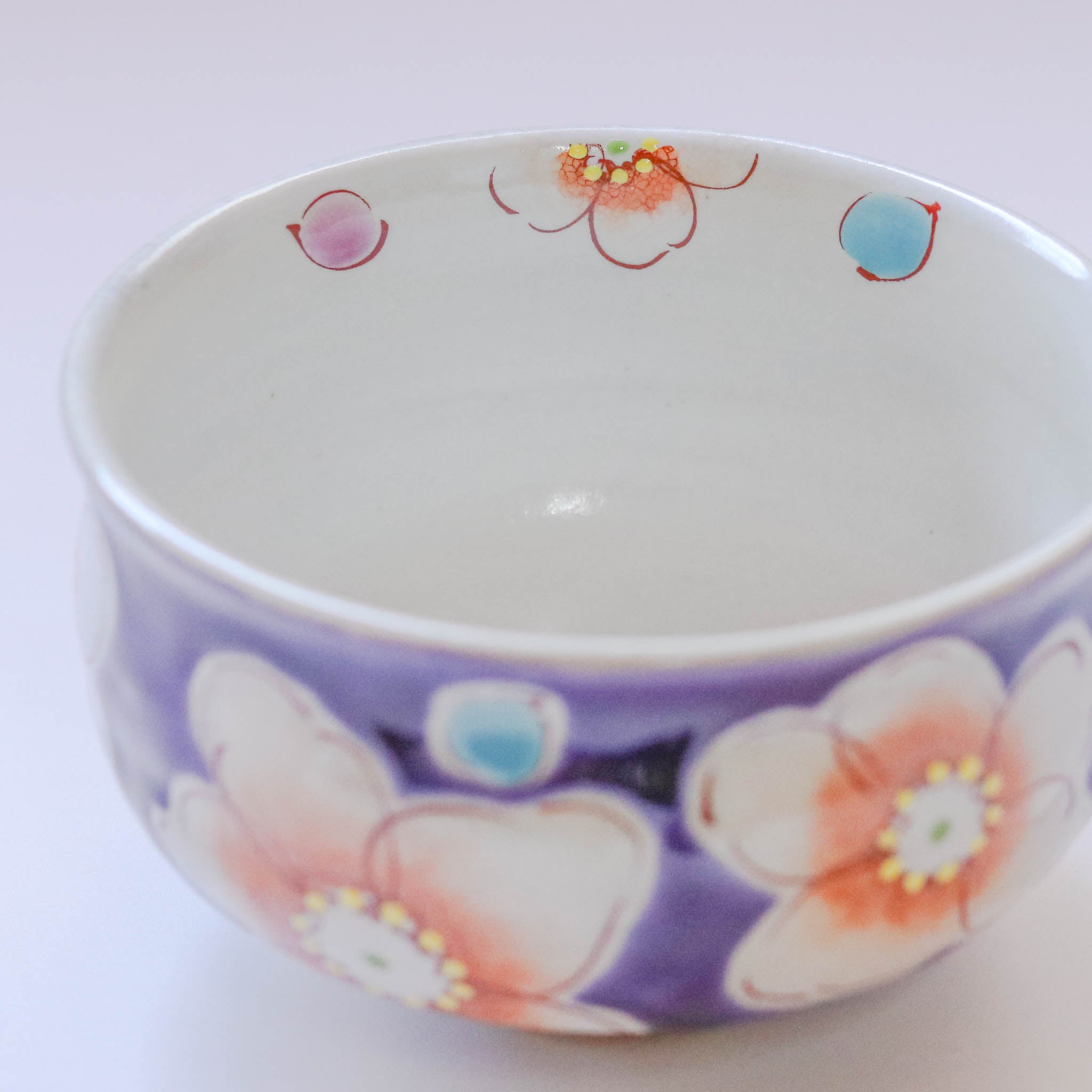 九谷焼 酒器 | 抹茶碗 | バイオレット花うらら | 虚空蔵窯
