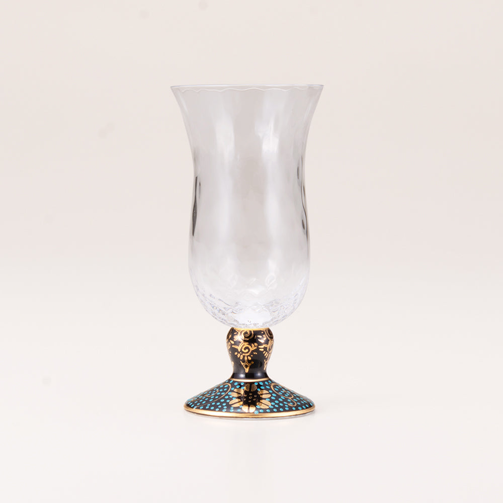 九谷和グラス | 冷酒グラス | 格子 | 選べる台座6種 | 清峰堂