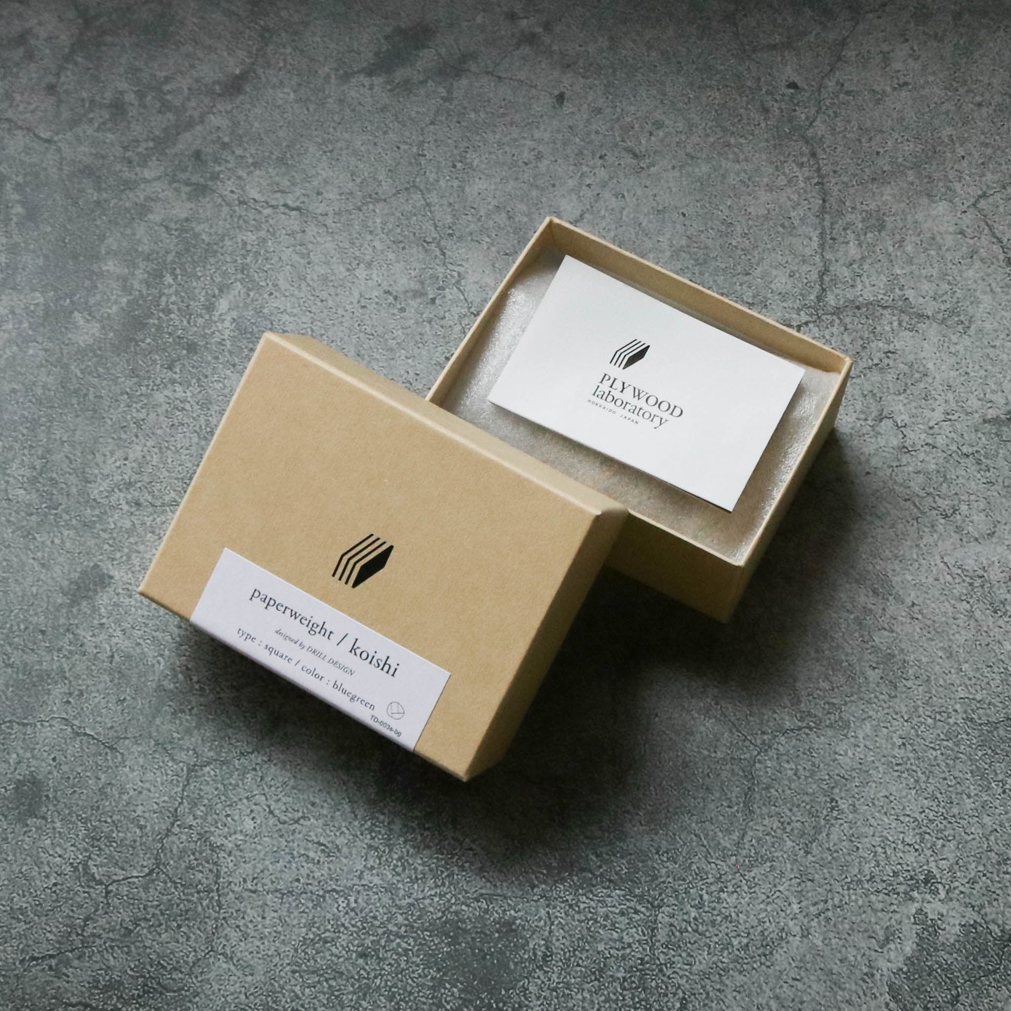 木工品 ペーパーウェイト | koishi square | blue-green | PLYWOOD laboratory