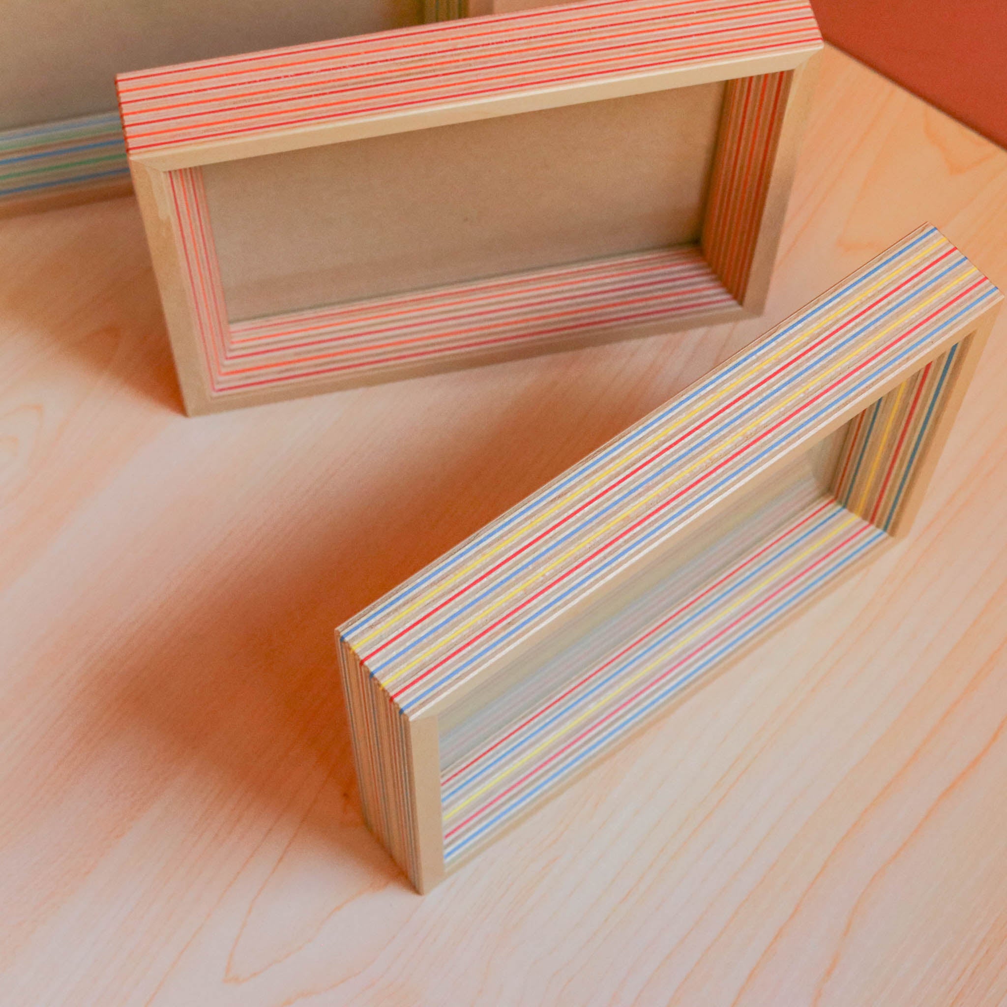 木工品 フォトフレーム | PW frame S3 | red/blue/yellow | PLYWOOD laboratory
