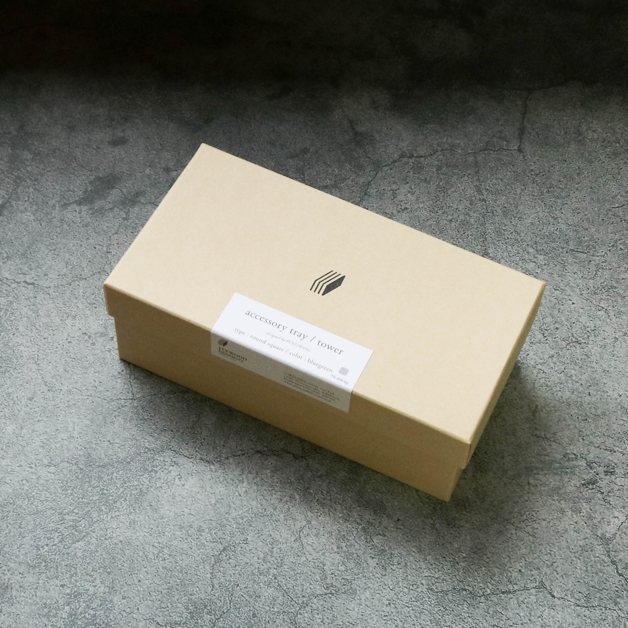 木工品 トレー | tower - round square | blue-green | PLYWOOD laboratory