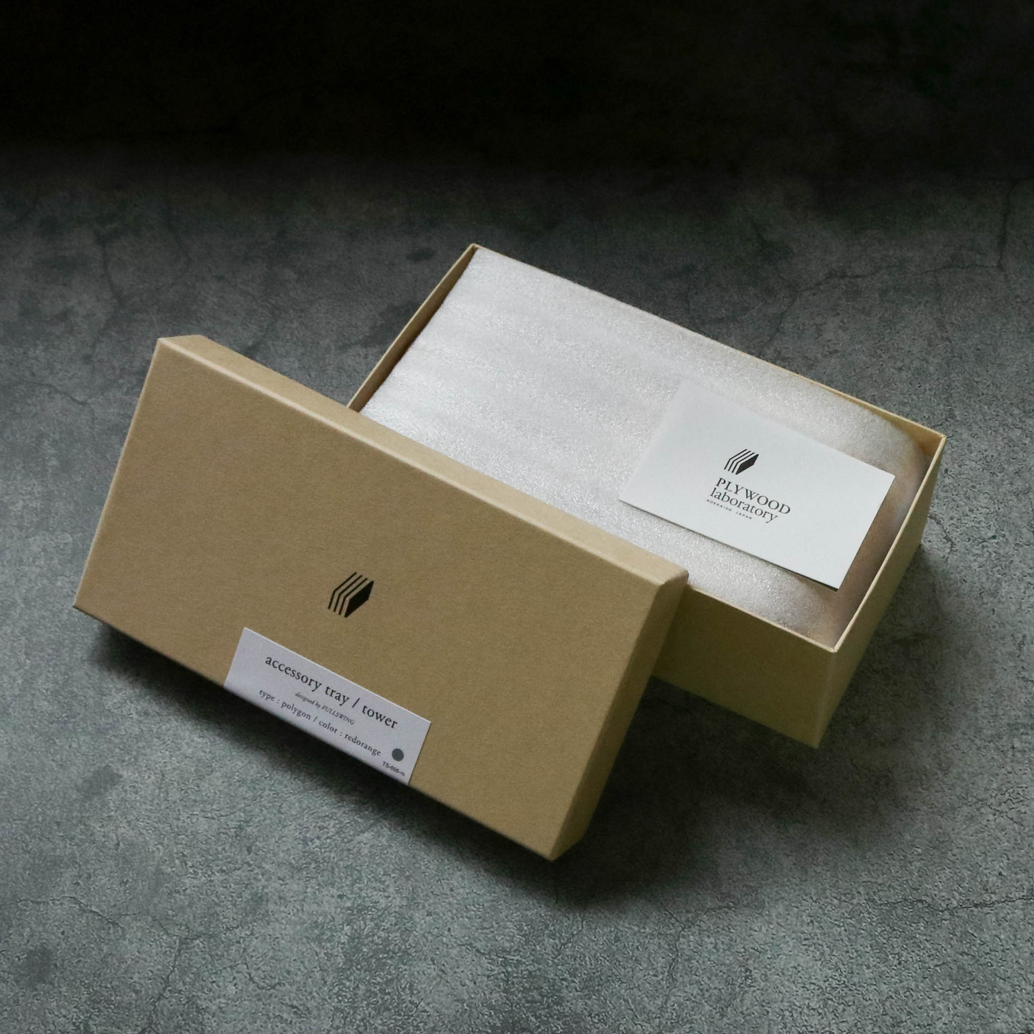 木工品 トレー | tower - polygon | red-orange | PLYWOOD laboratory