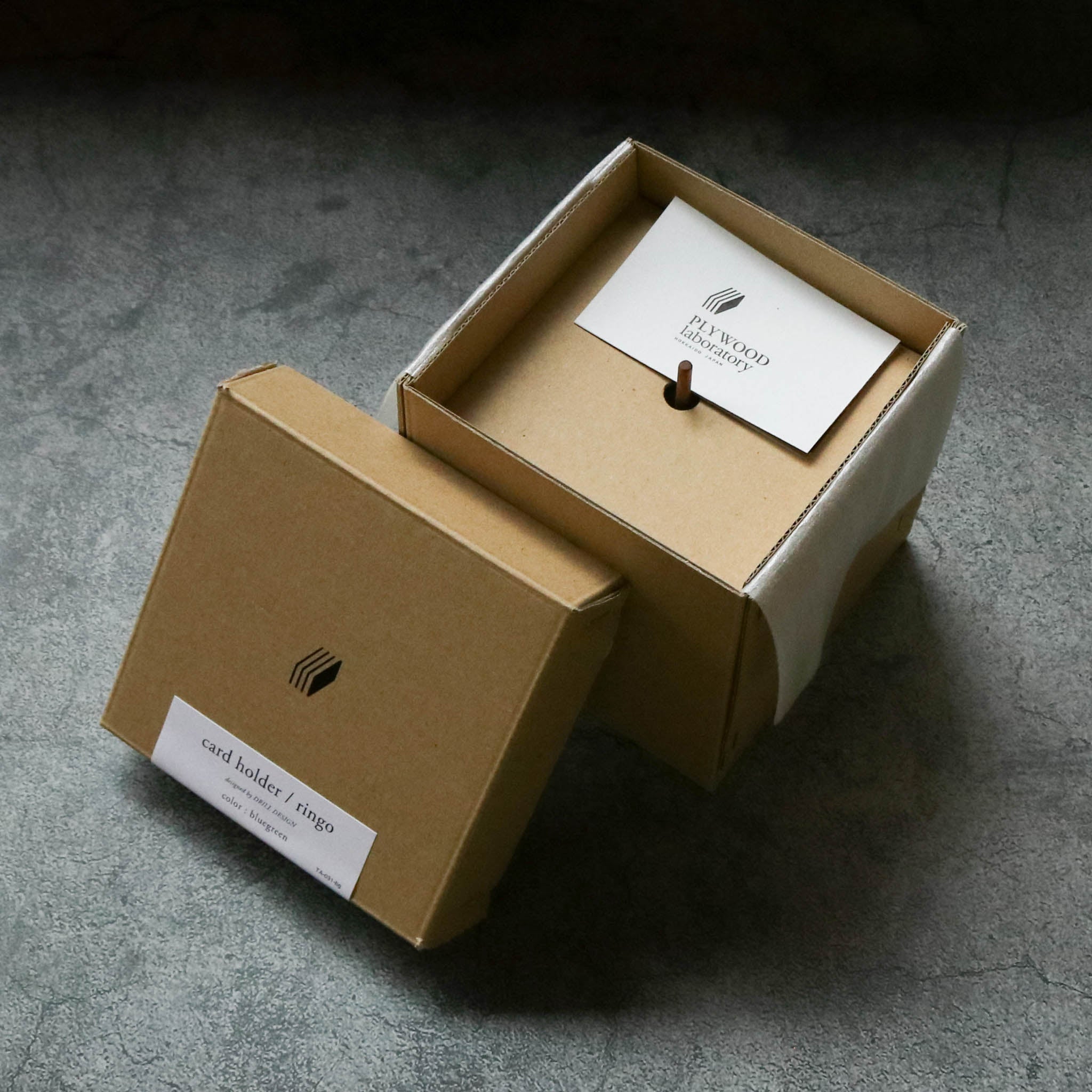 木工品 カードホルダー | ringo 1 | blue-green | PLYWOOD laboratory