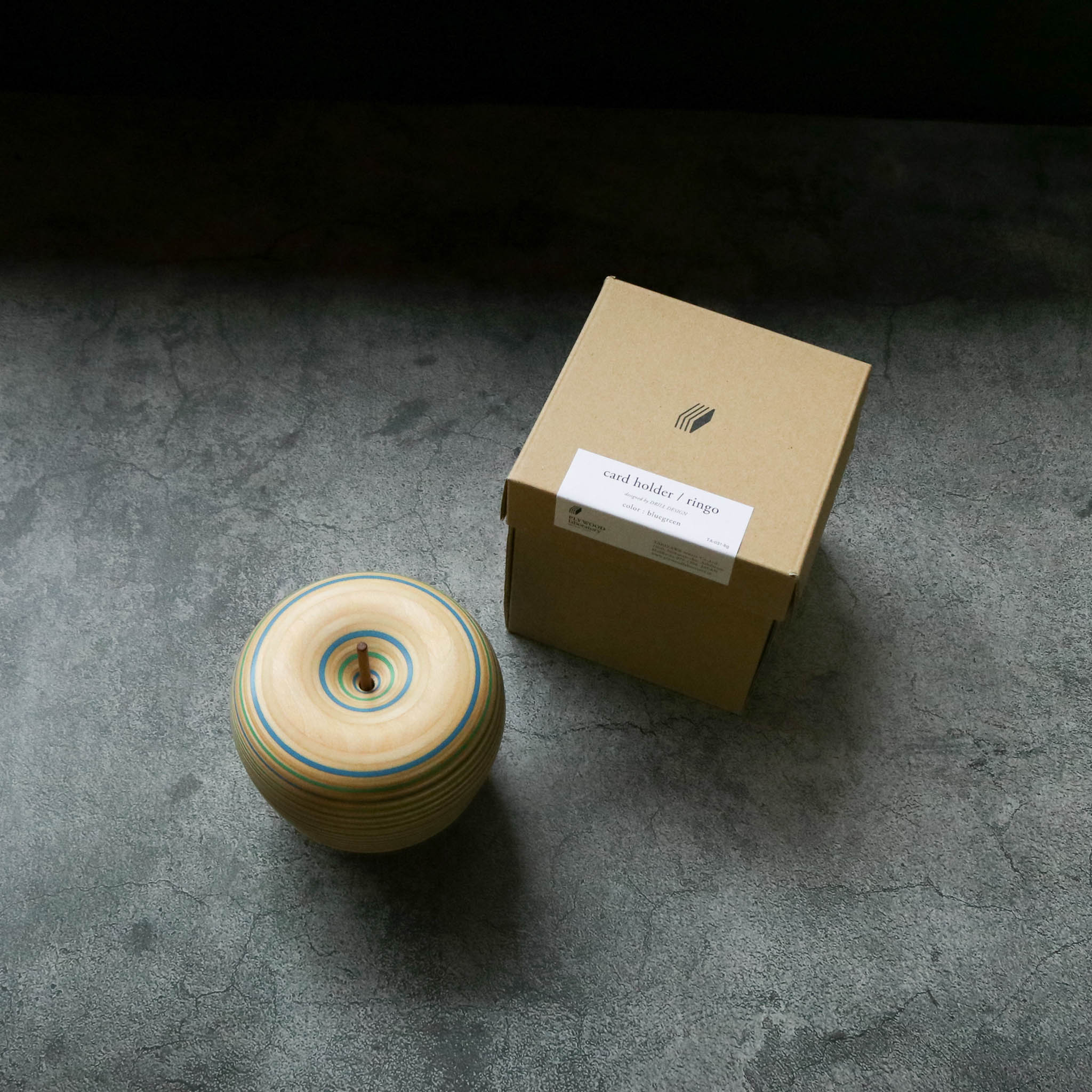 木工品 カードホルダー | ringo 1 | blue-green | PLYWOOD laboratory