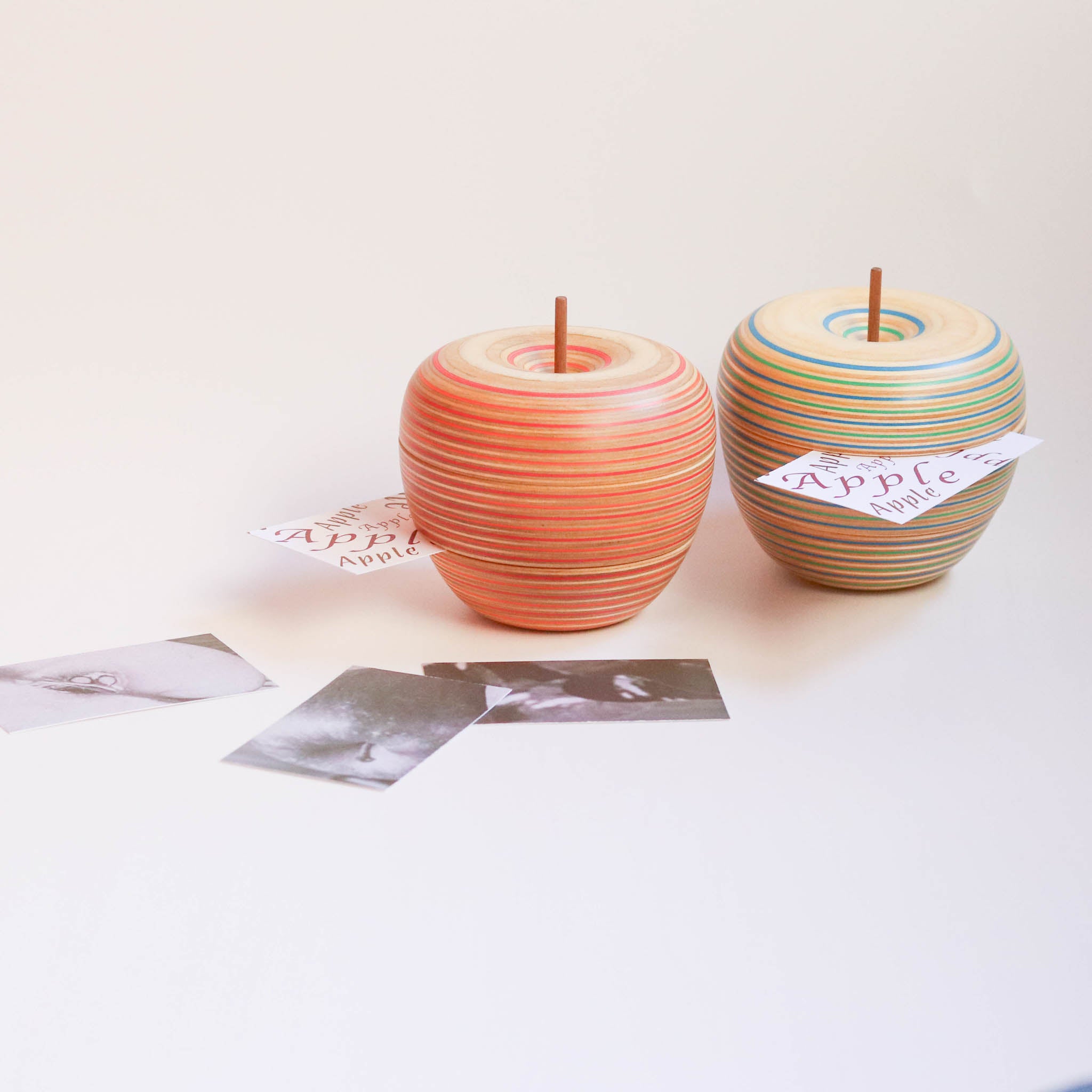 木工品 カードホルダー | ringo 1 | blue-green | PLYWOOD laboratory