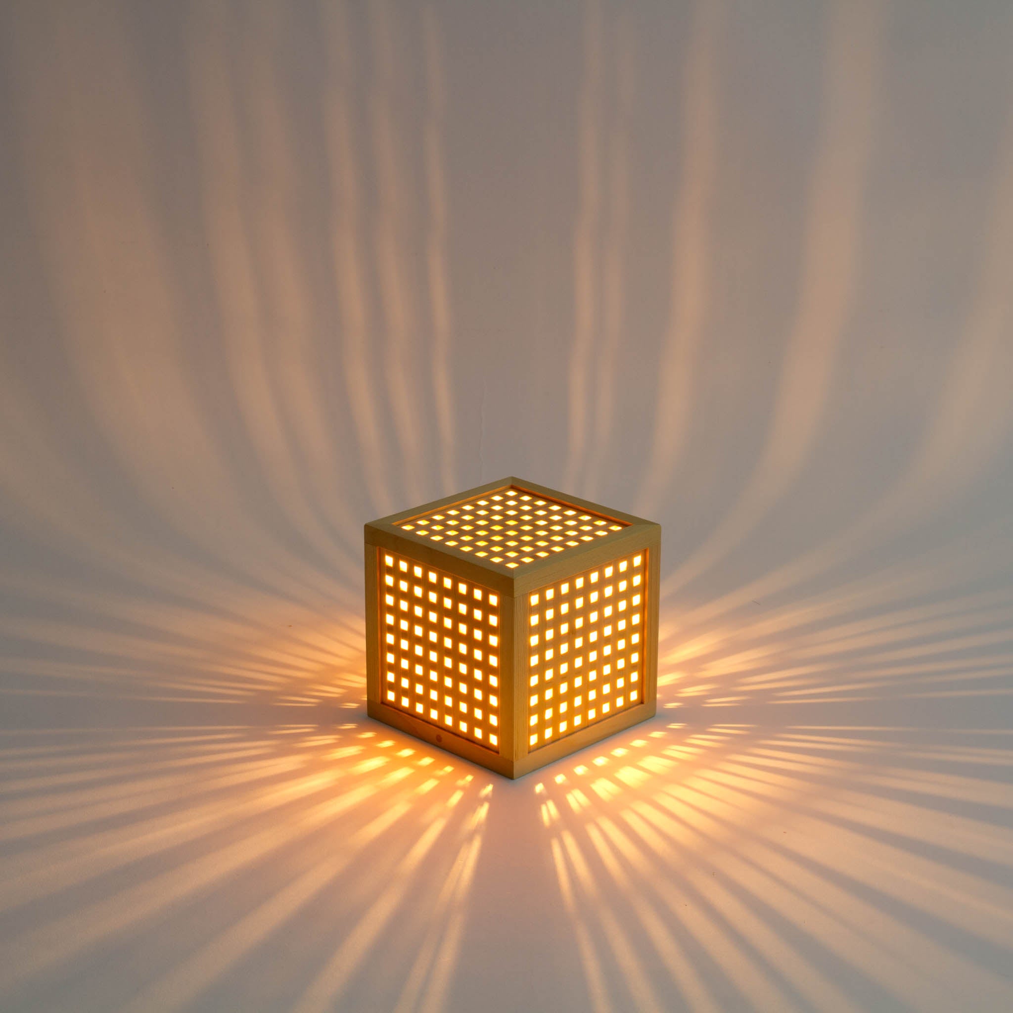 組子細工 テーブルランプ | ひかりの小箱2 | 木のあかり