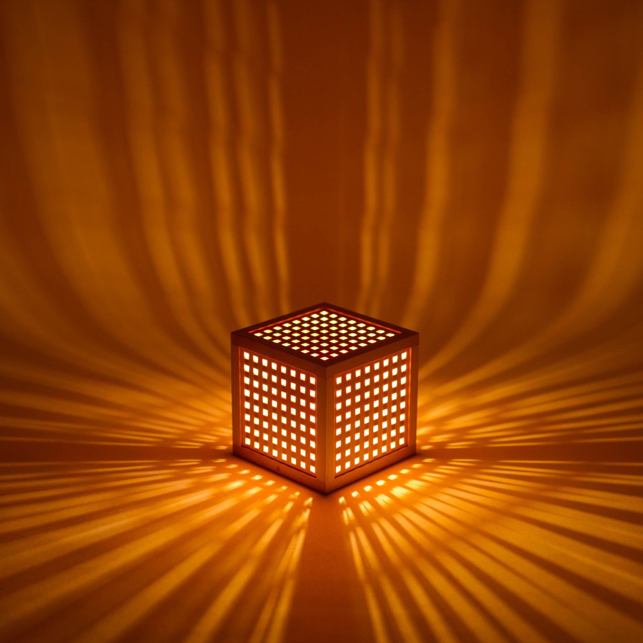 組子細工 テーブルランプ | ひかりの小箱2 | 木のあかり