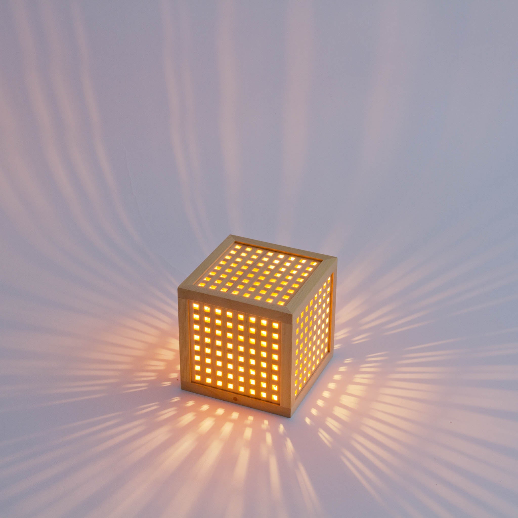 組子細工 テーブルランプ | ひかりの小箱2 | 木のあかり