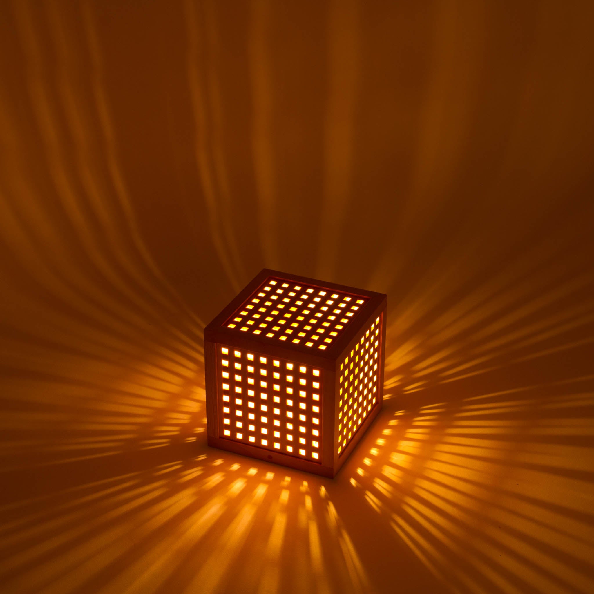 組子細工 テーブルランプ | ひかりの小箱2 | 木のあかり