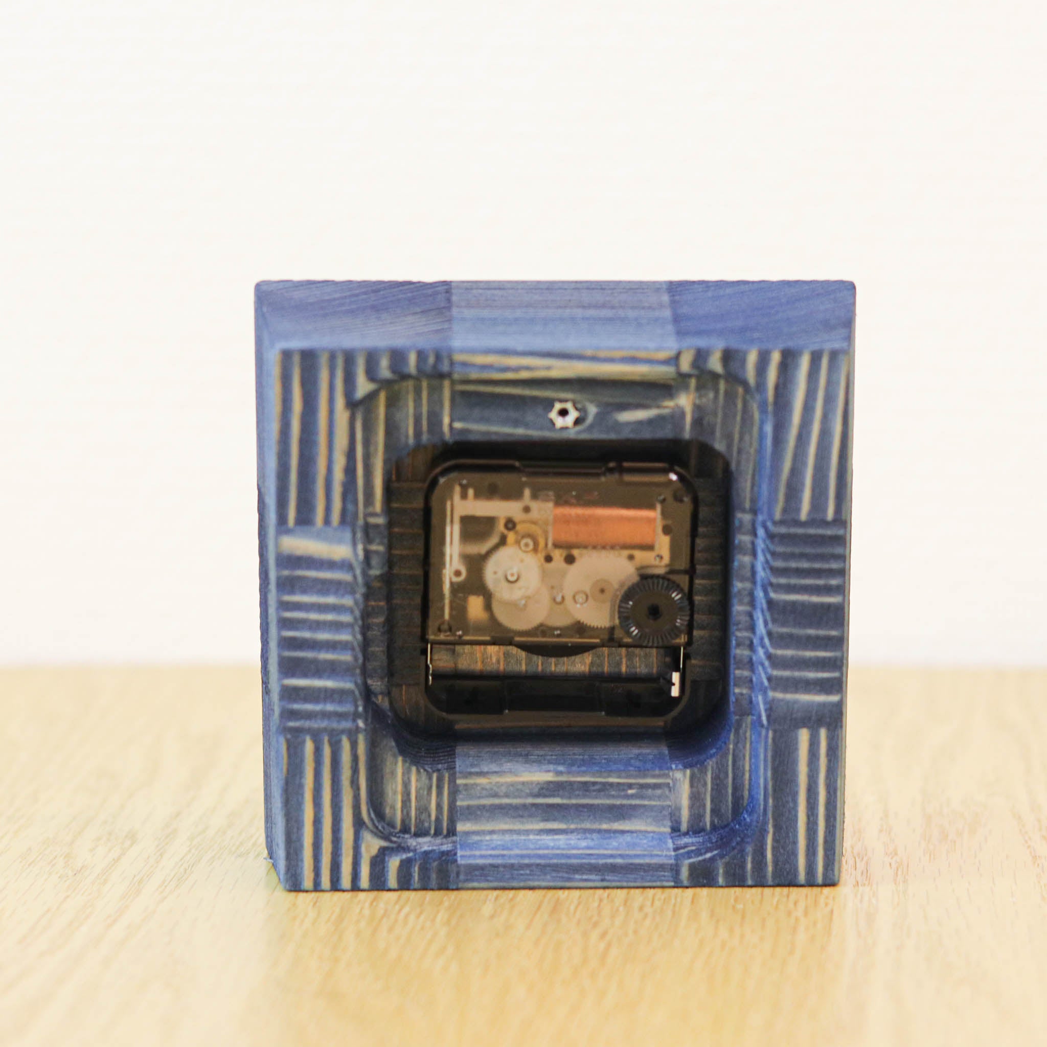 木工製品 置き時計 | ko NENRIN 大正浪漫 | 市松 藍 | ミマツ工芸