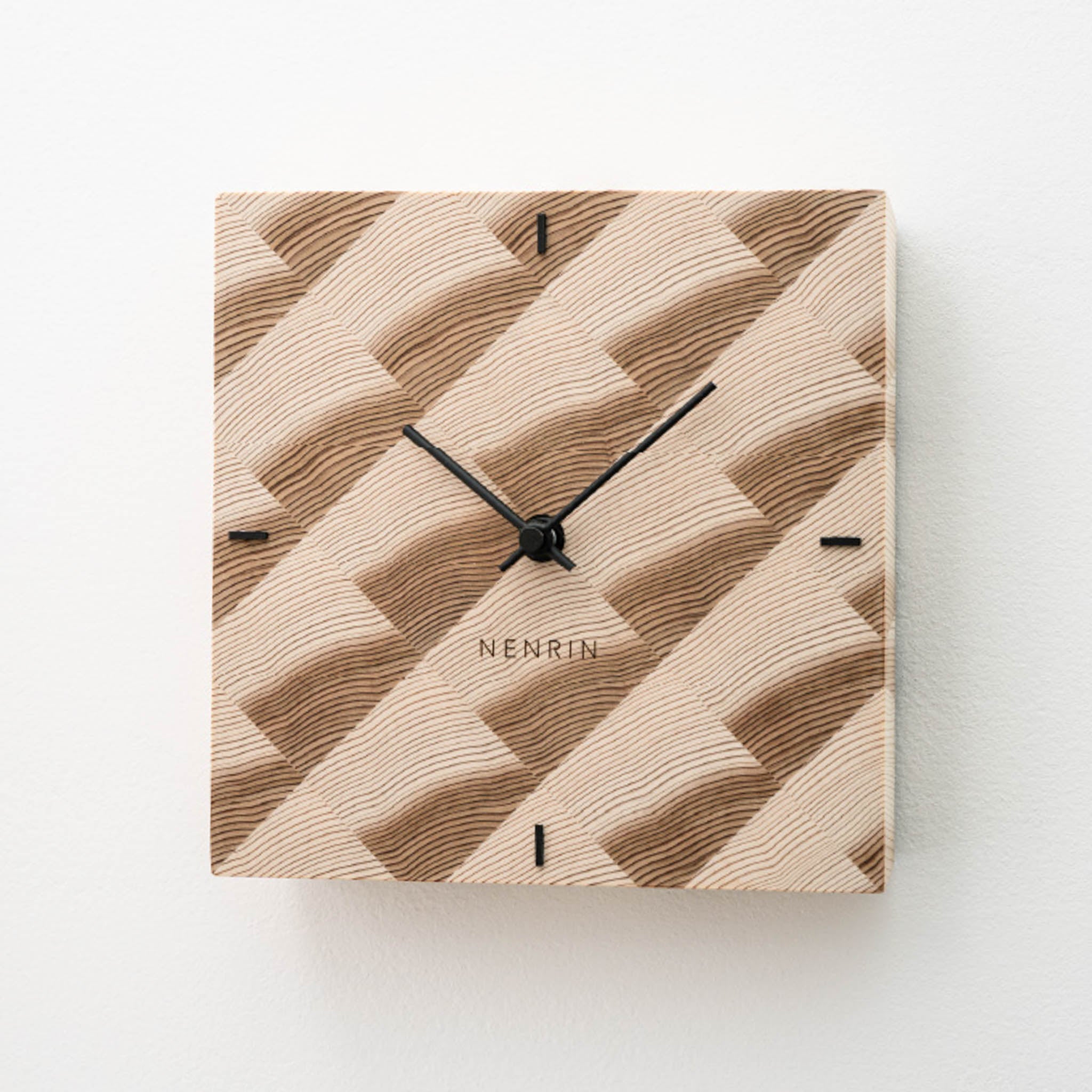 木工製品 時計 | NENRIN CLOCK 175 | 波紋 | ミマツ工芸