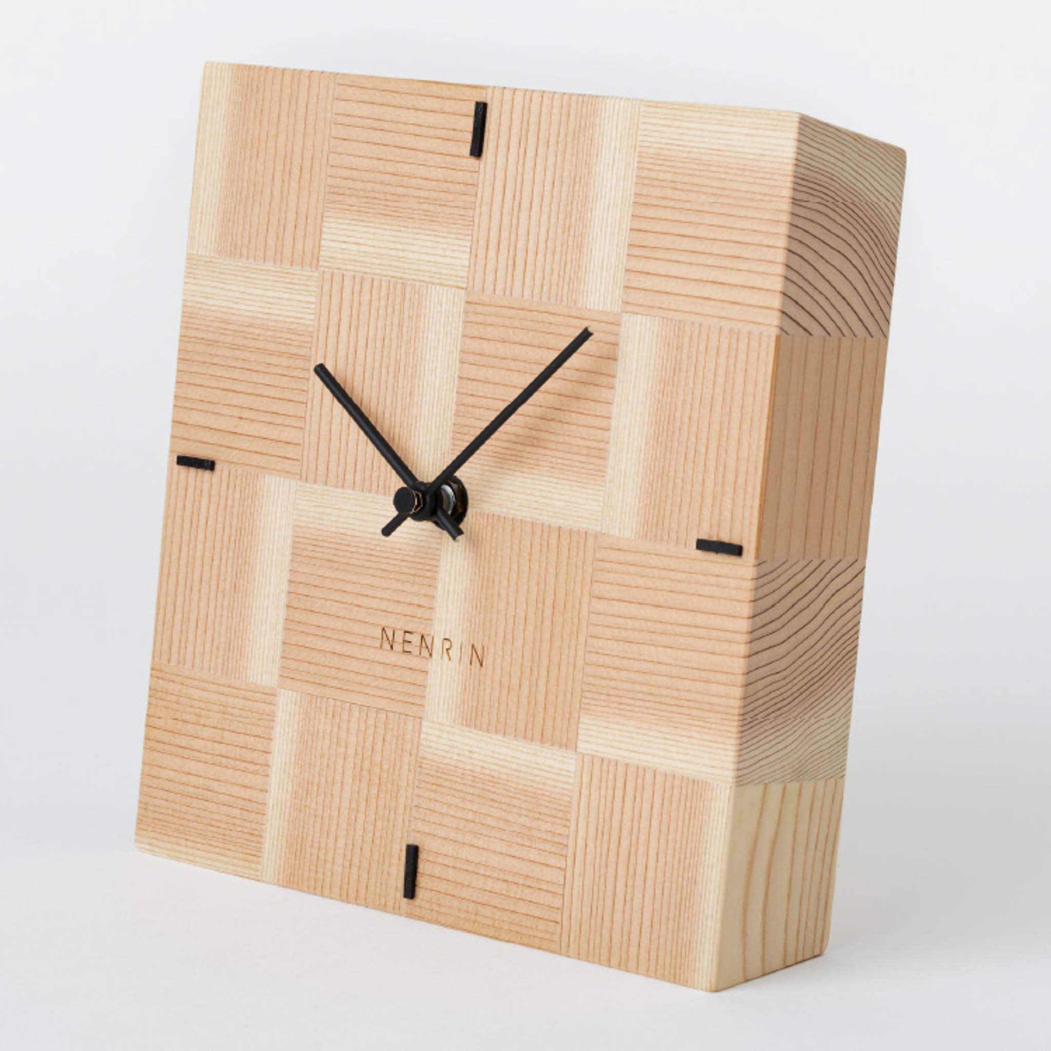 木工製品 時計 | NENRIN CLOCK 175 | 市松 | ミマツ工芸