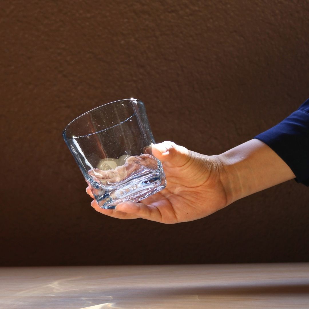 ロックグラス | 能登藍 のとブルー | 緩 KAN | 能登島ガラス工房
