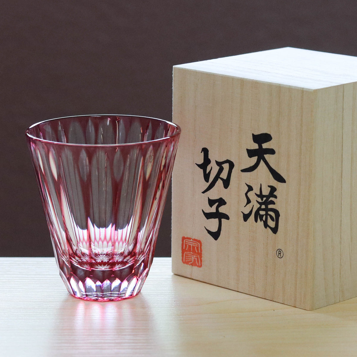 天満切子 フリーグラス | 雫 | 金赤 | 天満切子株式会社