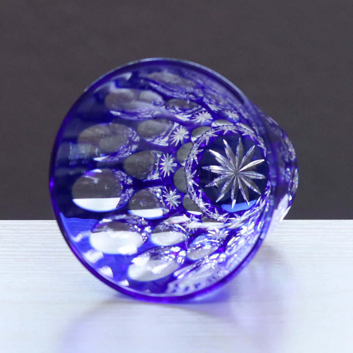 天満切子 フリーグラス | 二玉 | 青 | 天満切子株式会社
