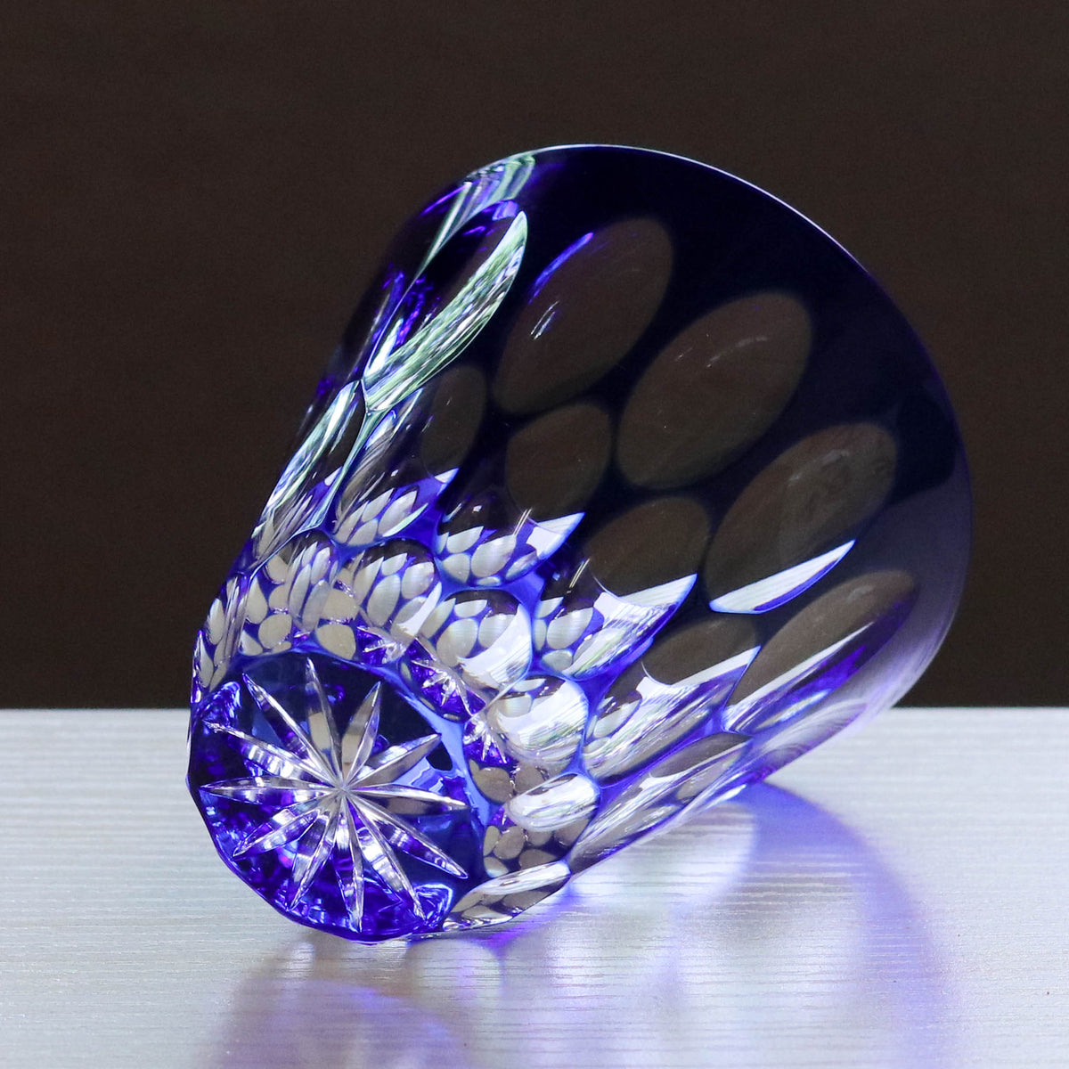 天満切子 フリーグラス | 二玉 | 青 | 天満切子株式会社
