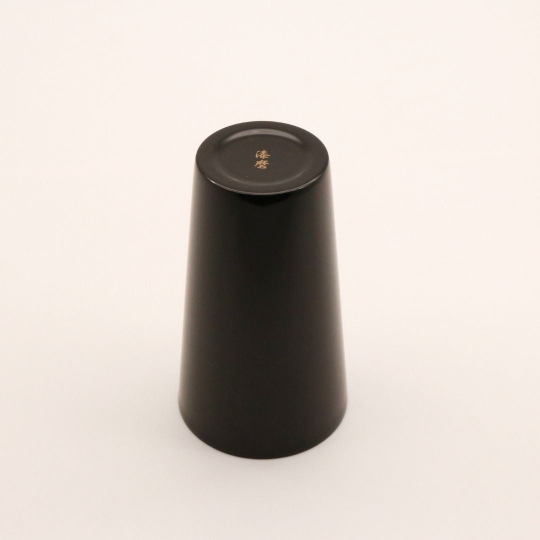 山中塗 カップ | 漆磨 | 赤富士に鶴 2重ストレートカップ | ウチキ