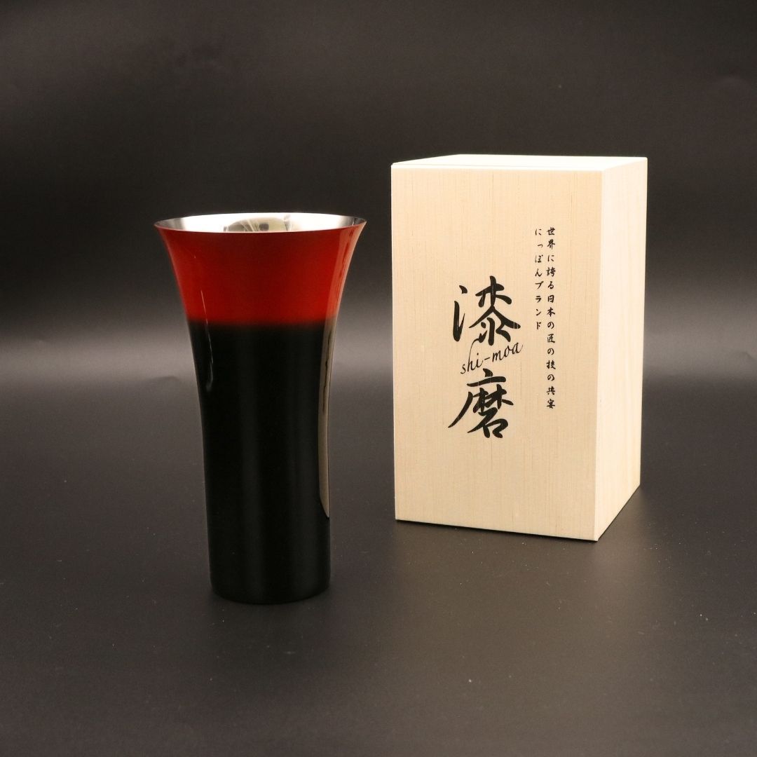 山中塗 カップ | 漆磨 | 黒彩 シングルカップL | ウチキ