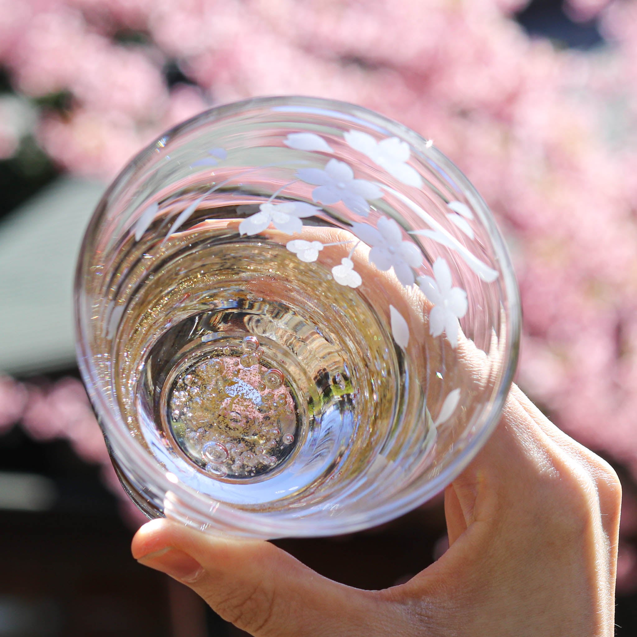 江戸切子×金沢金箔 | タンブラー | 華桜 -hanazakura- | 日本工芸堂