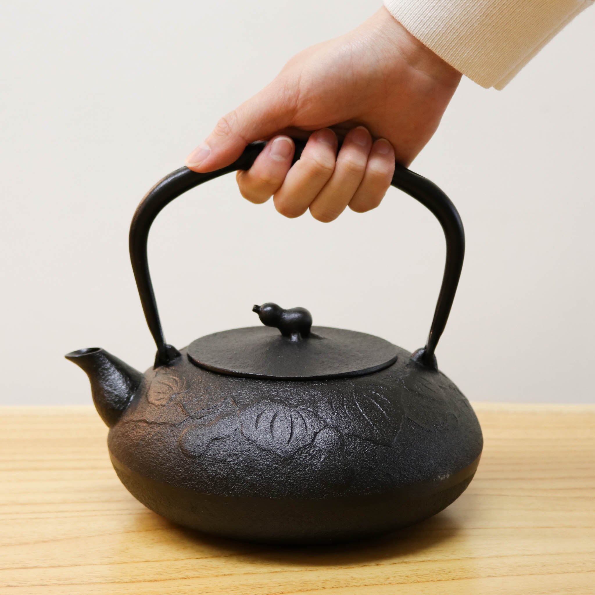 南部鉄器 鉄瓶 | 瓢 ひさご 1.2L | 黒 | 及富