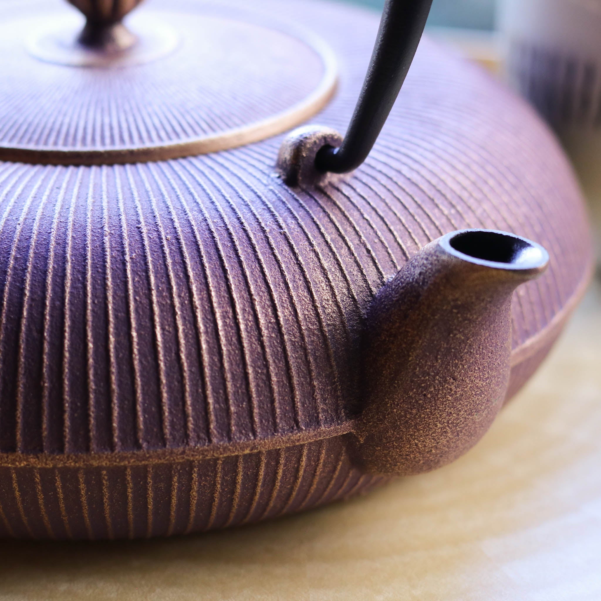 南部鉄器 鉄瓶 急須 | 立目 0.8L | 紫金 | 及富