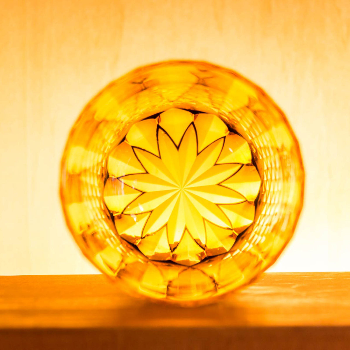 小樽切子 オールドグラス | 燦 | 金赤琥珀 | 深川硝子工芸