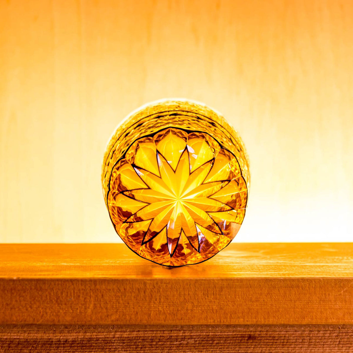 小樽切子 オールドグラス | 燦 | 金赤琥珀 | 深川硝子工芸