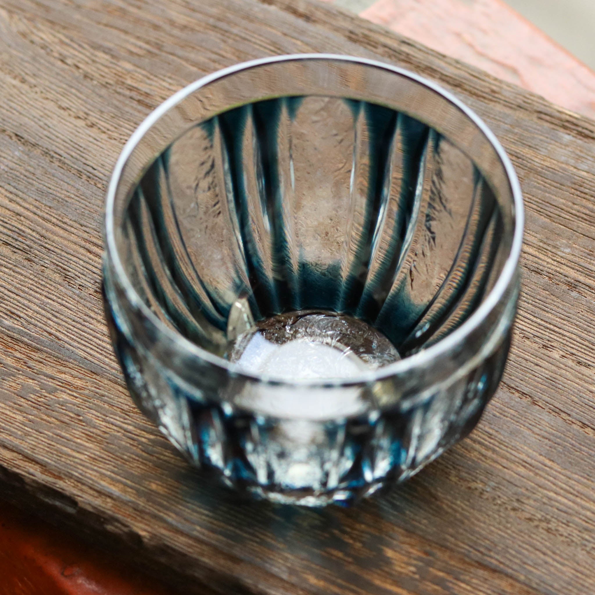 薩摩切子 にかわ猪口 | 藍 | 薩摩びーどろ工芸