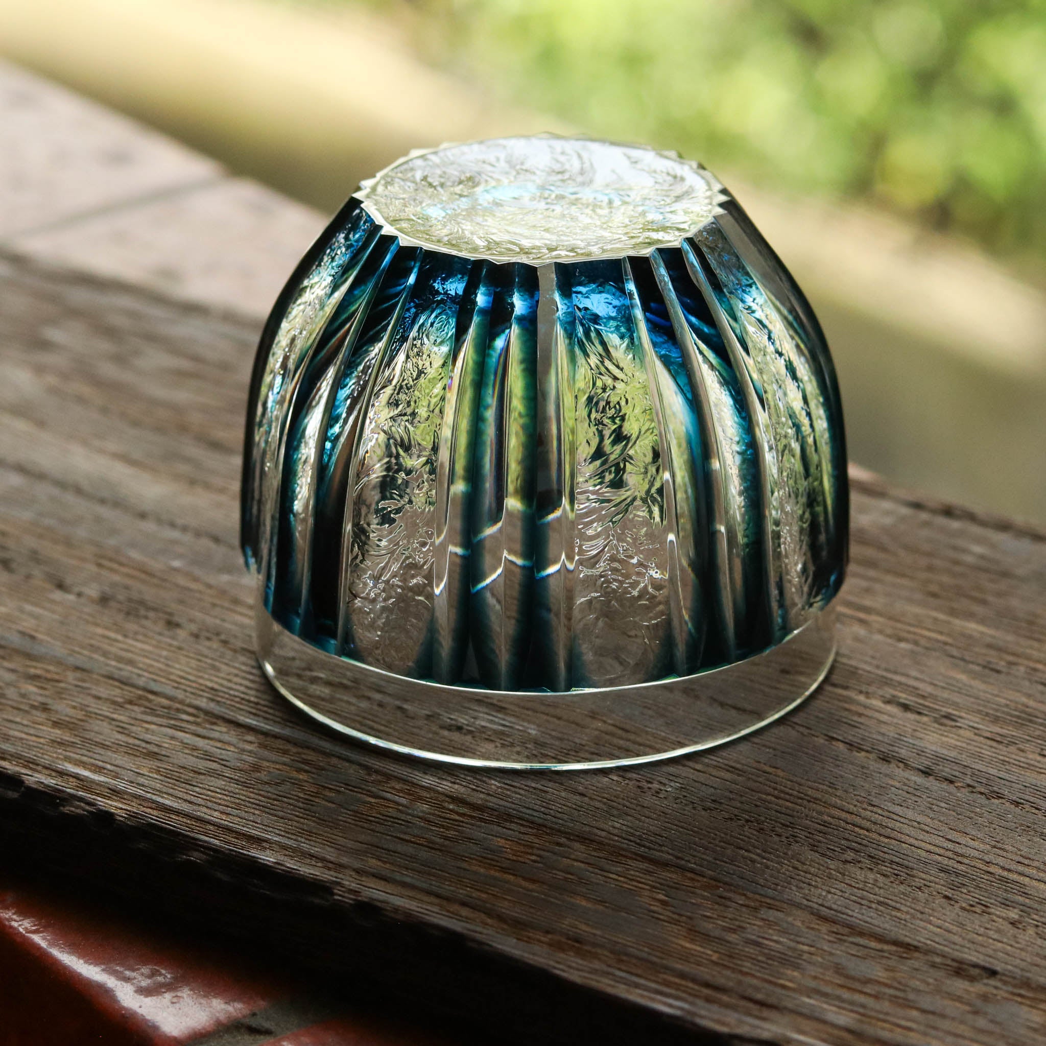 薩摩切子 にかわ猪口 | 藍 | 薩摩びーどろ工芸