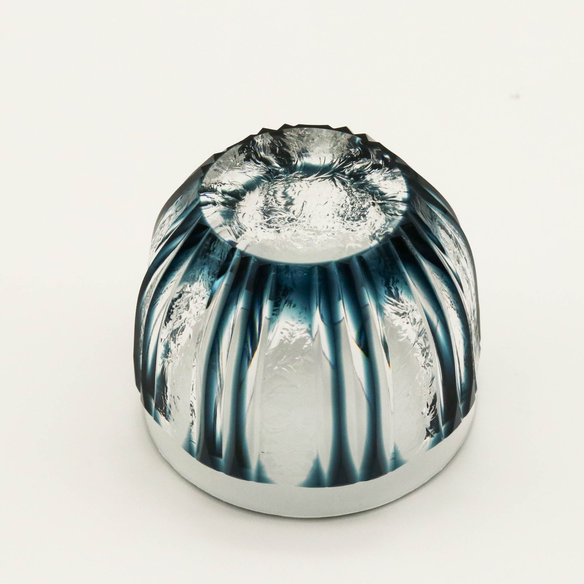 薩摩切子 にかわ猪口 | 藍 | 薩摩びーどろ工芸