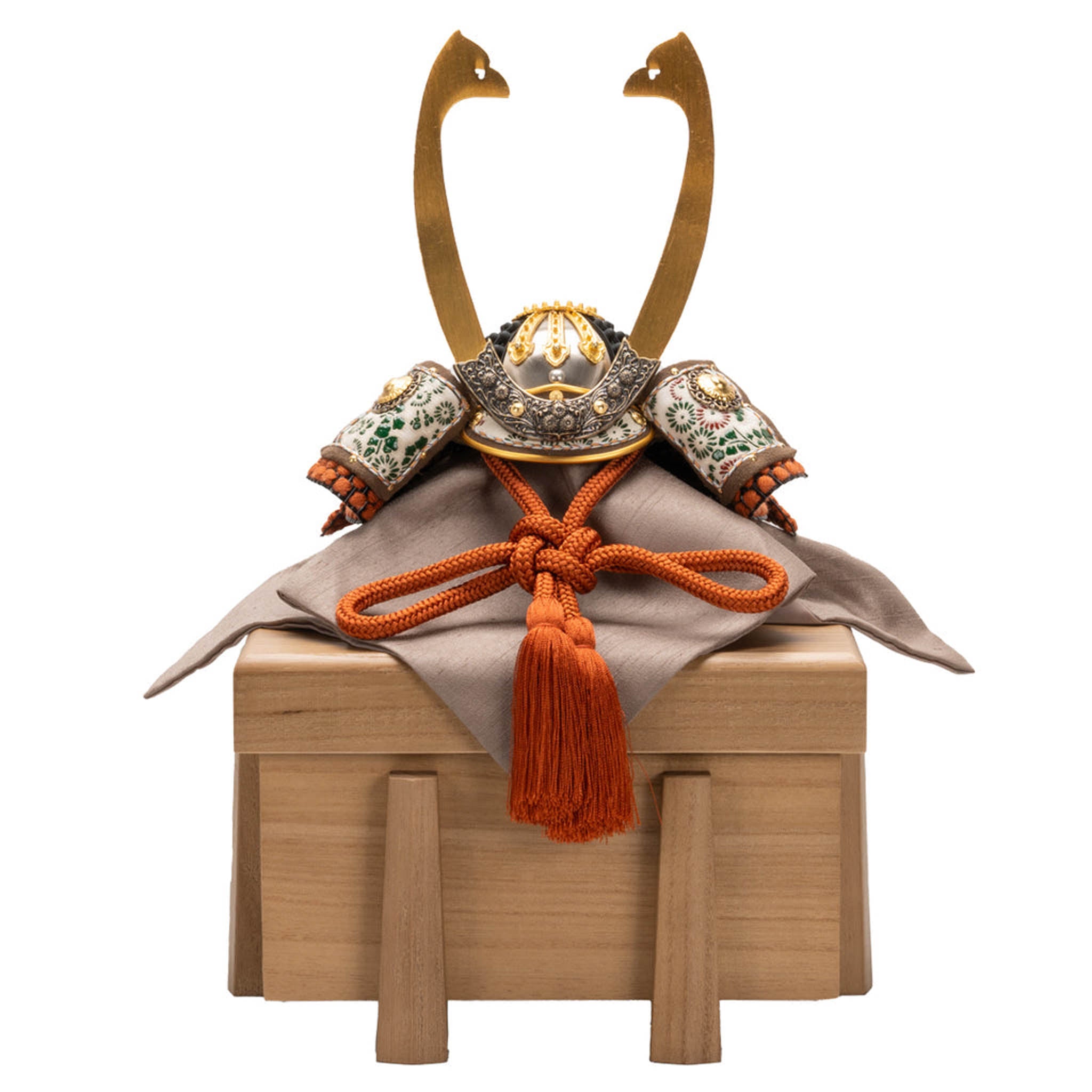 兜飾りセット | 奉納 暁 | 真朱威 1/5スケール 砂紋の飾り | 鈴甲子 雄山【26/1/6以降順次配送】