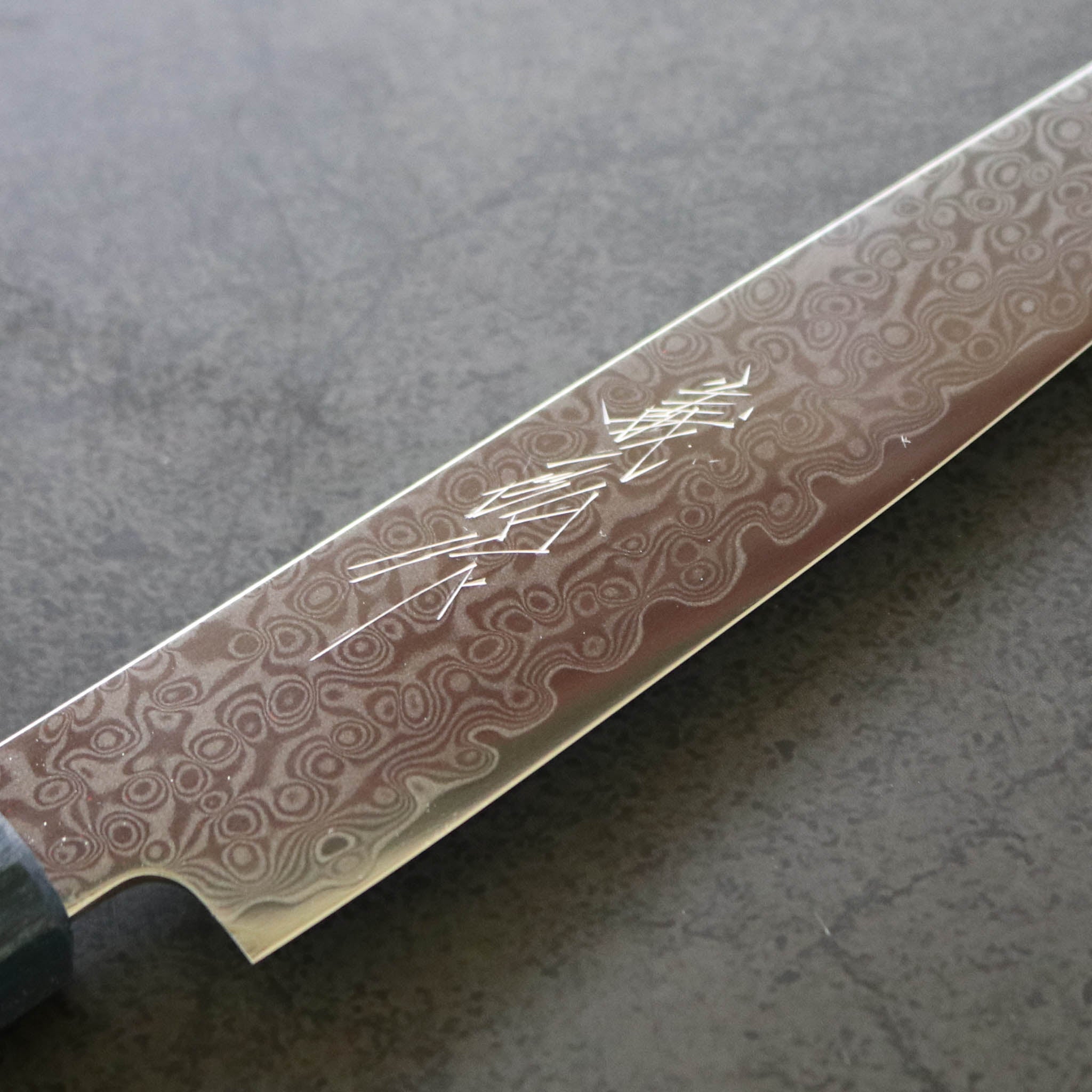 堺打刃物 包丁 | ダマスカス67層 ペティ 15cm 両刃 | 暁ハンドル 桐箱入り | 山脇刃物製作所