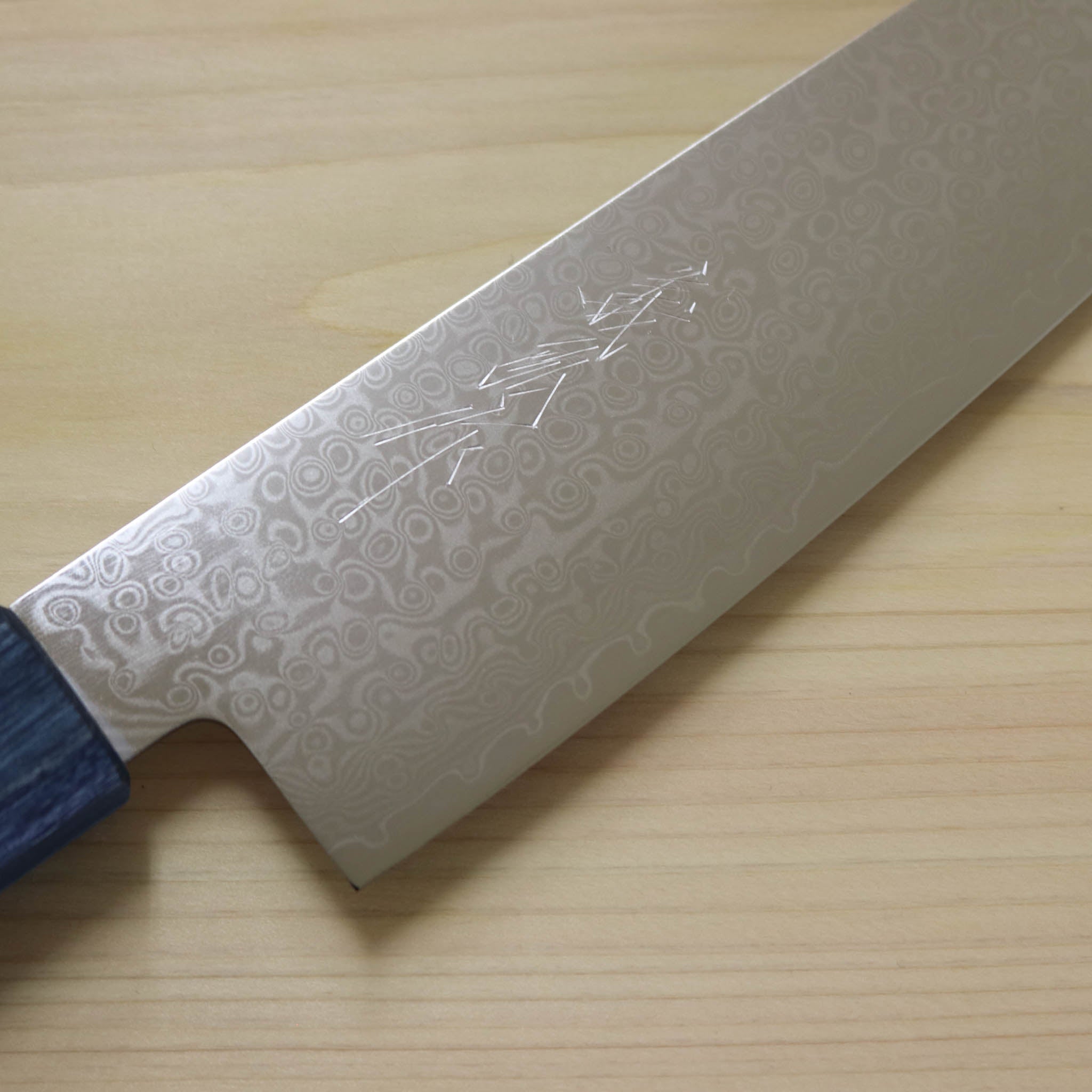 堺打刃物 包丁セット | ダマスカス67層 ペティ× 三徳 両刃 | 暁ハンドル 桐箱入り | 山脇刃物製作所