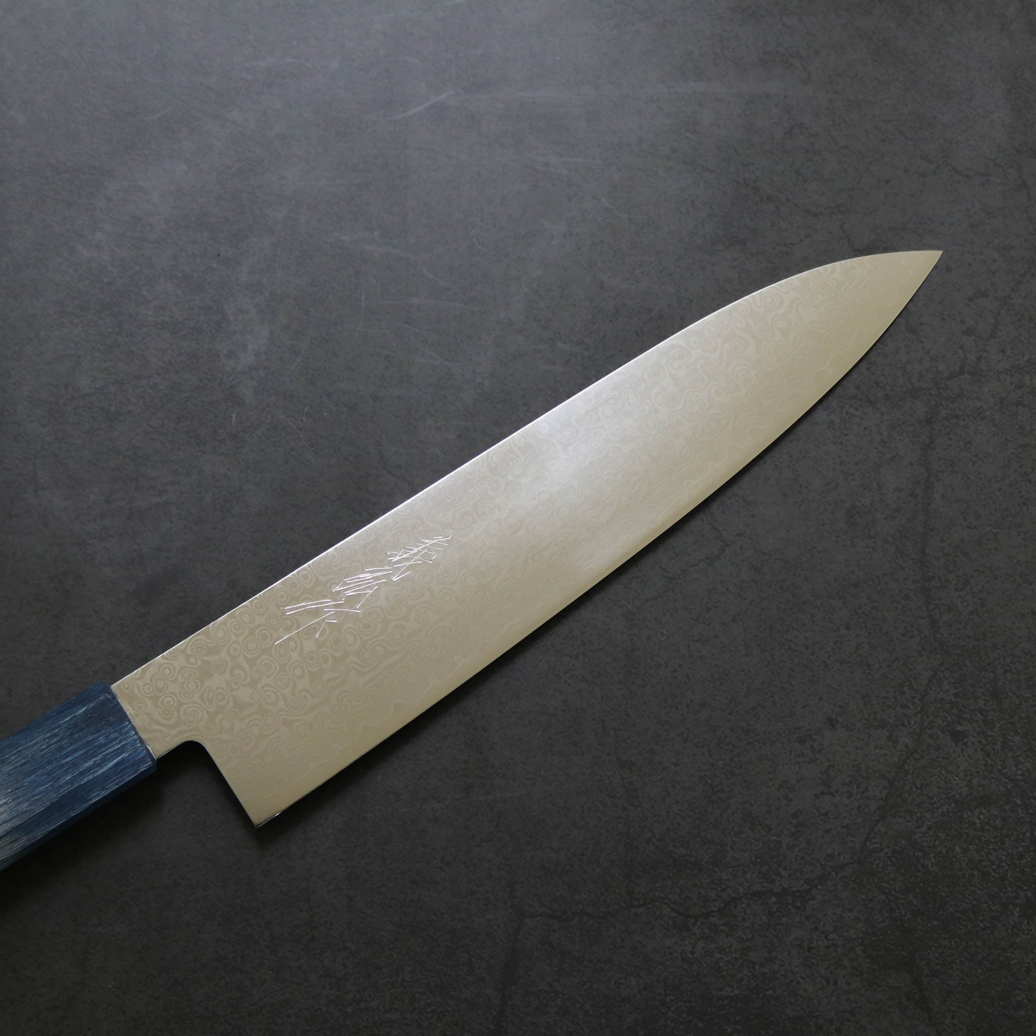堺打刃物 包丁 | ダマスカス67層 牛刀 21cm 両刃 | 暁ハンドル 桐箱入り | 山脇刃物製作所
