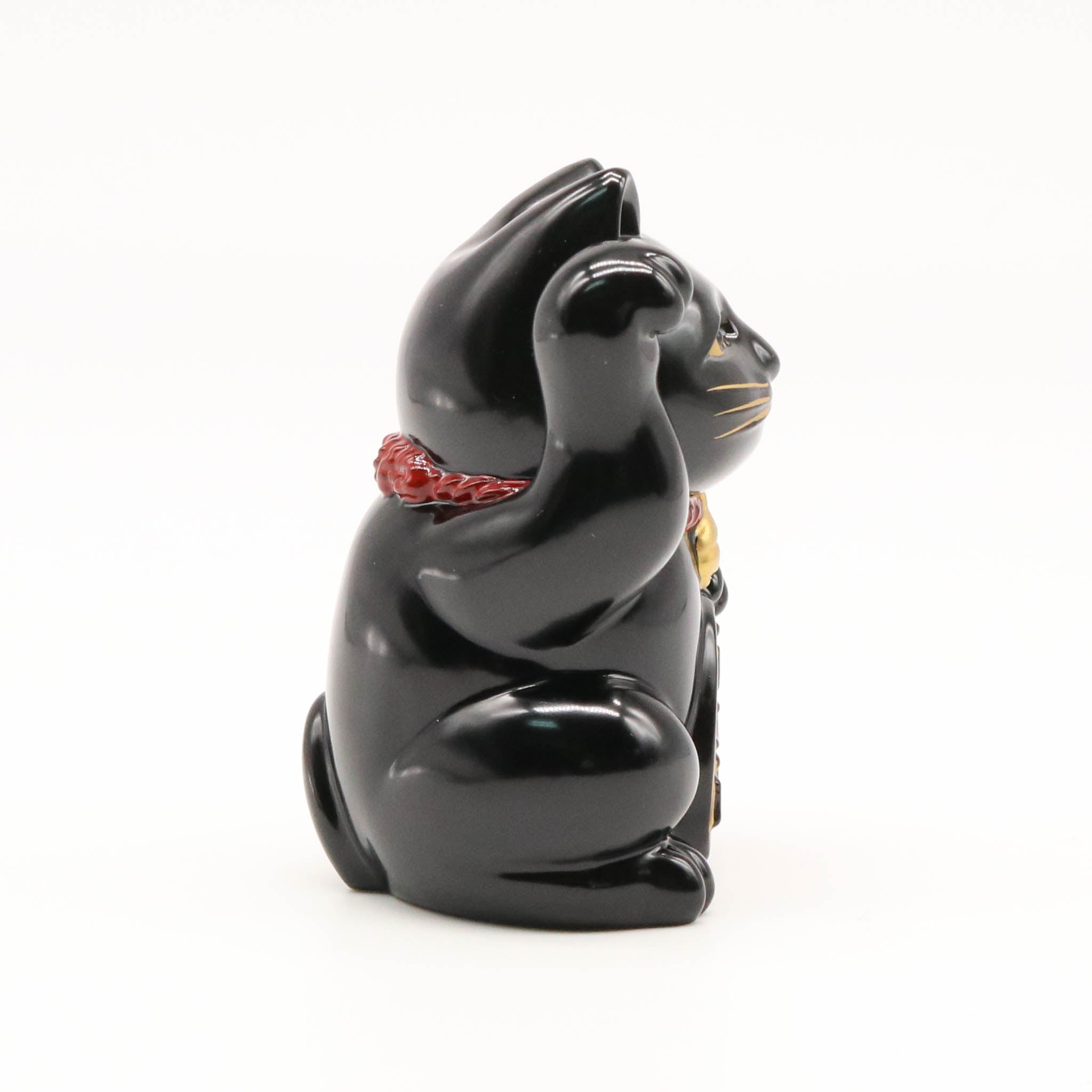 高岡銅器 | 招き猫 | 黒漆・金蒔絵仕上げ | 銀雅堂