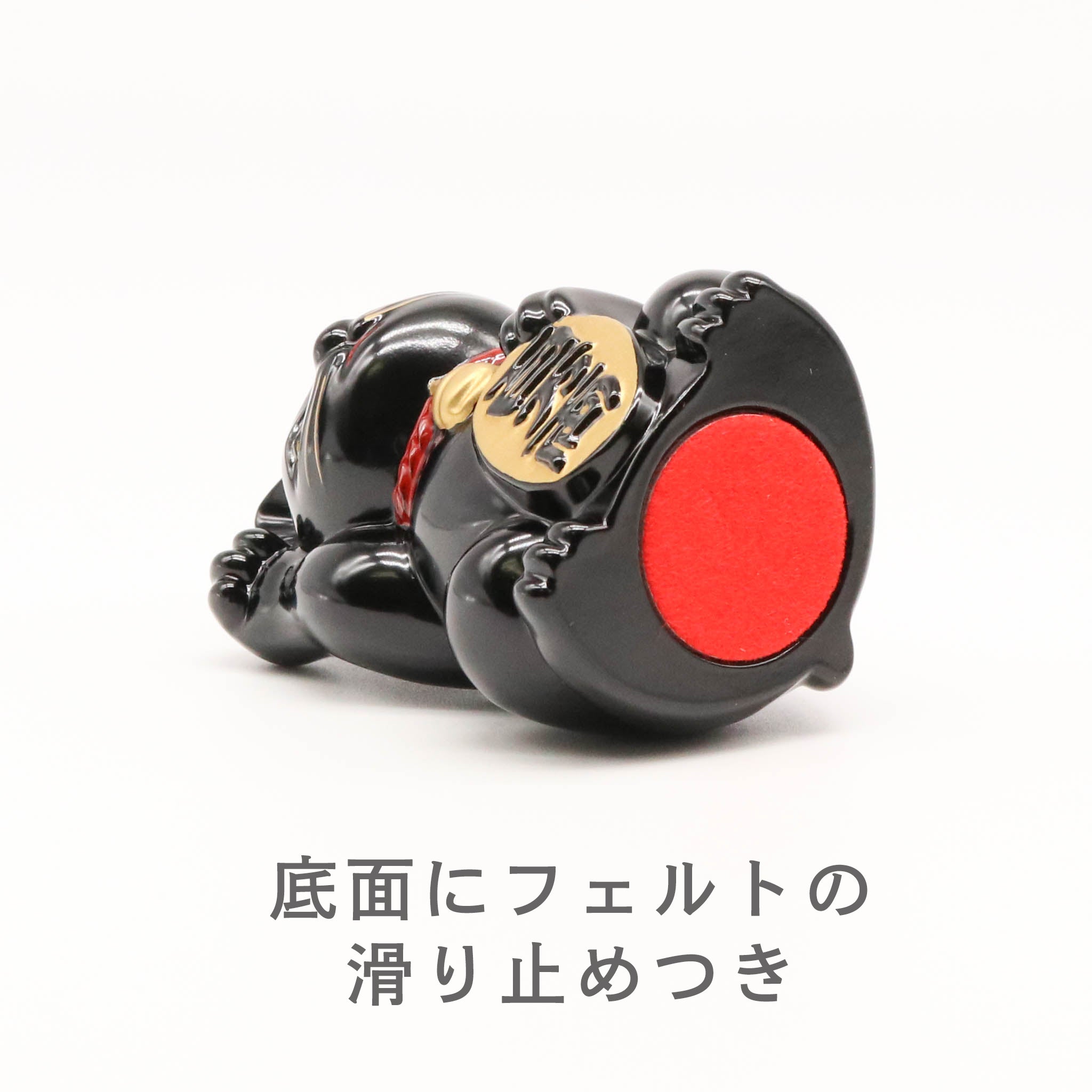 高岡銅器 | 招き猫 | 黒漆・金蒔絵仕上げ | 銀雅堂