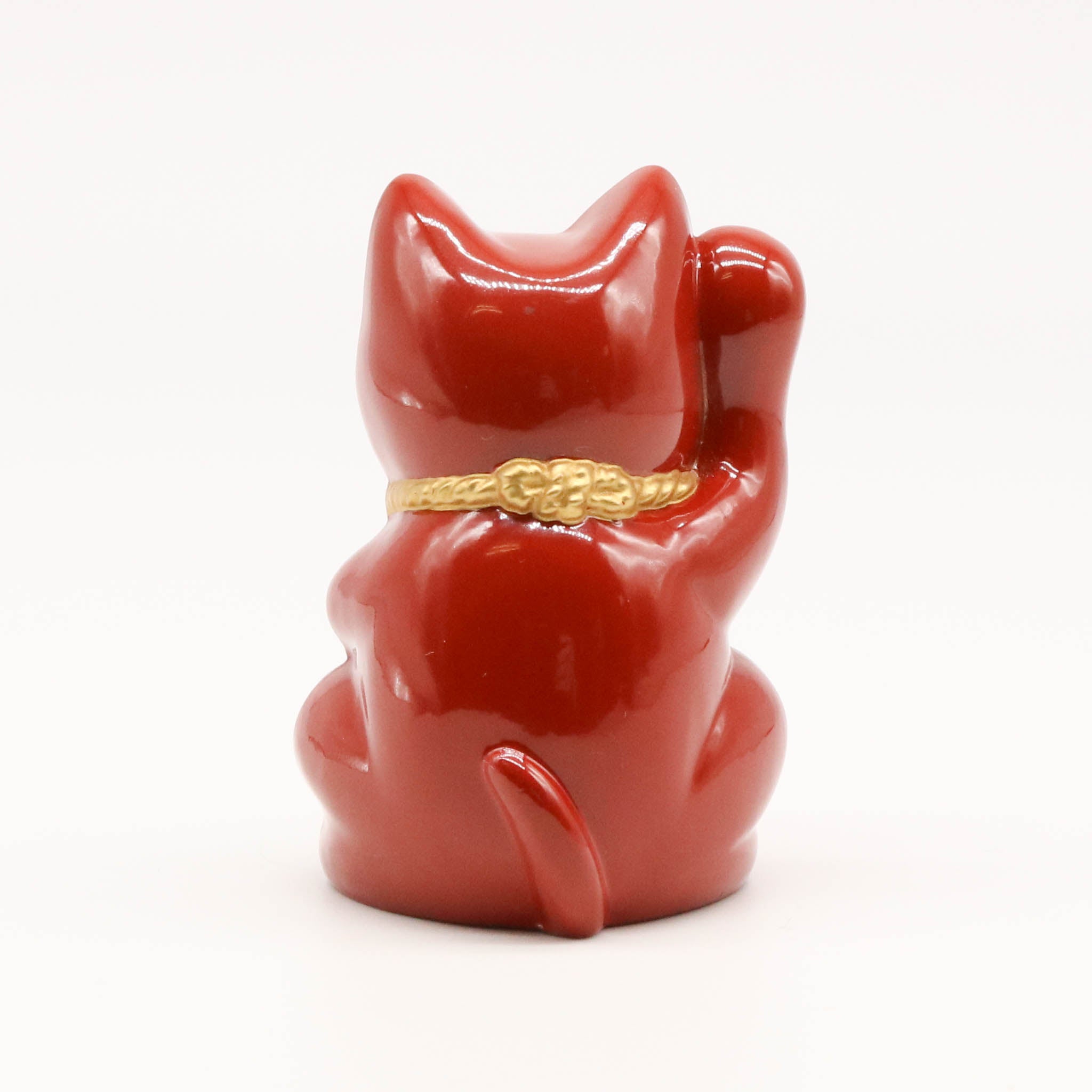 高岡銅器 | 招き猫 | 赤漆・金蒔絵仕上げ | 銀雅堂