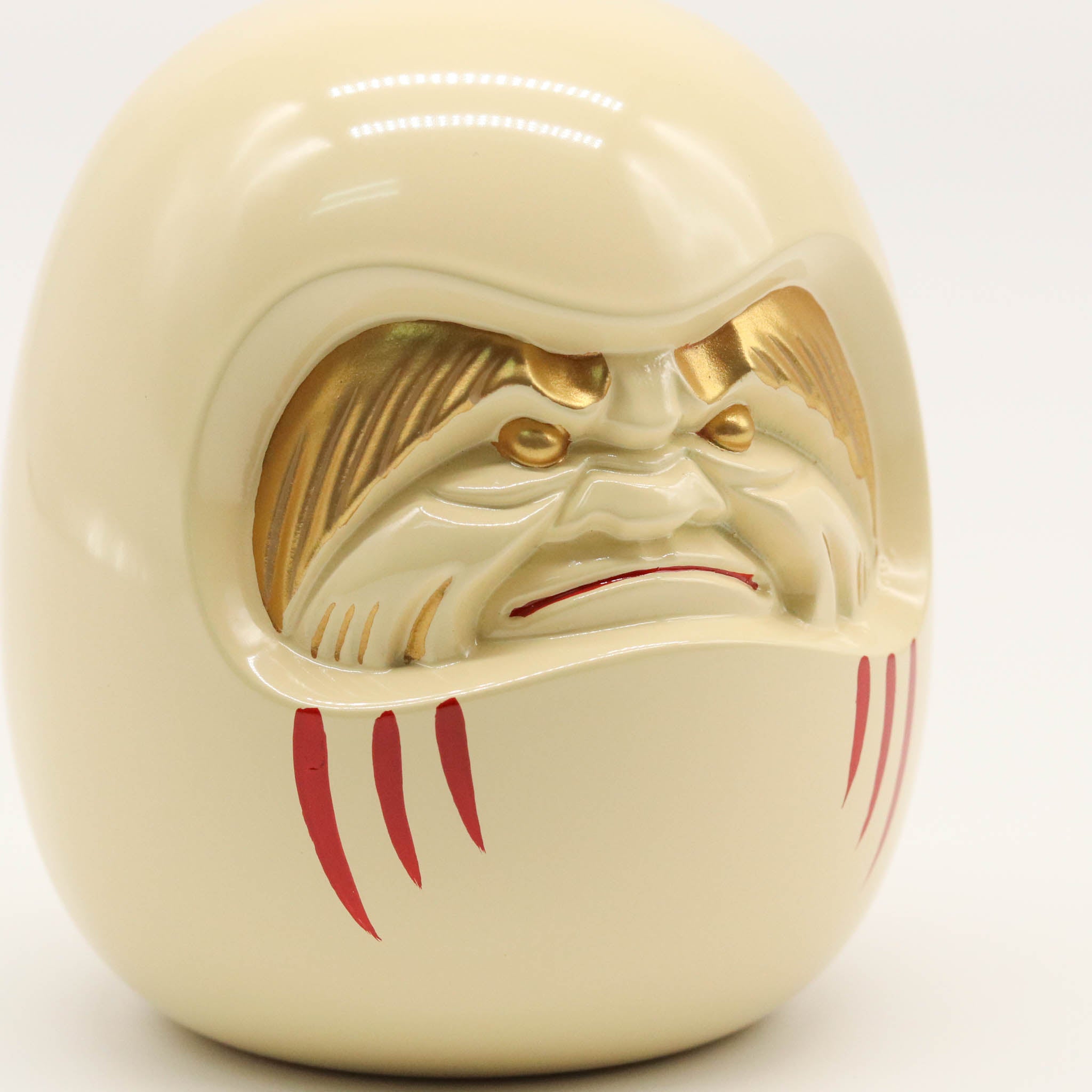 高岡銅器 | 達磨 | 白漆・金蒔絵仕上げ | 銀雅堂