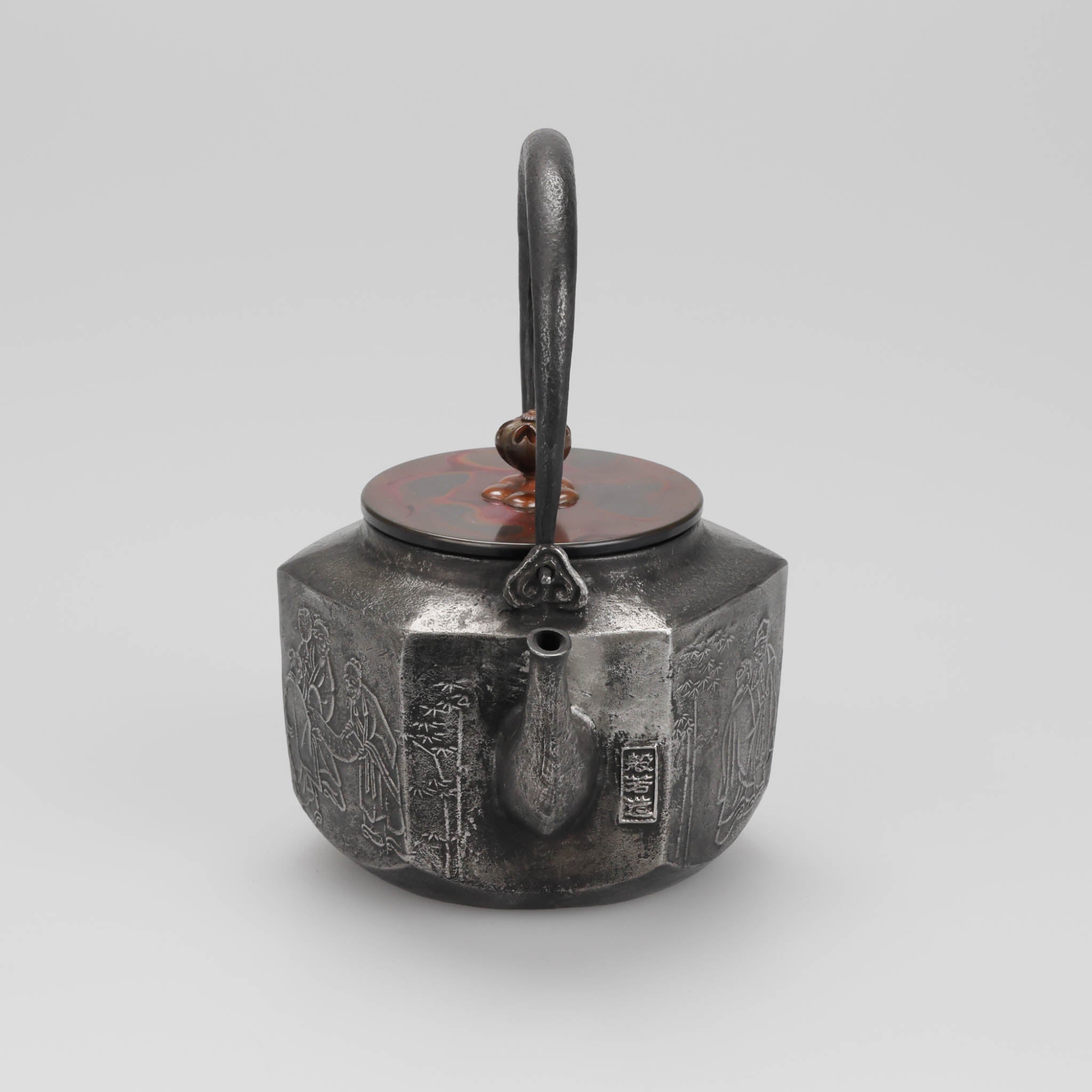 高岡銅器 鉄瓶 | 砂鉄 | 七賢人文亀甲 | 般若鋳造所