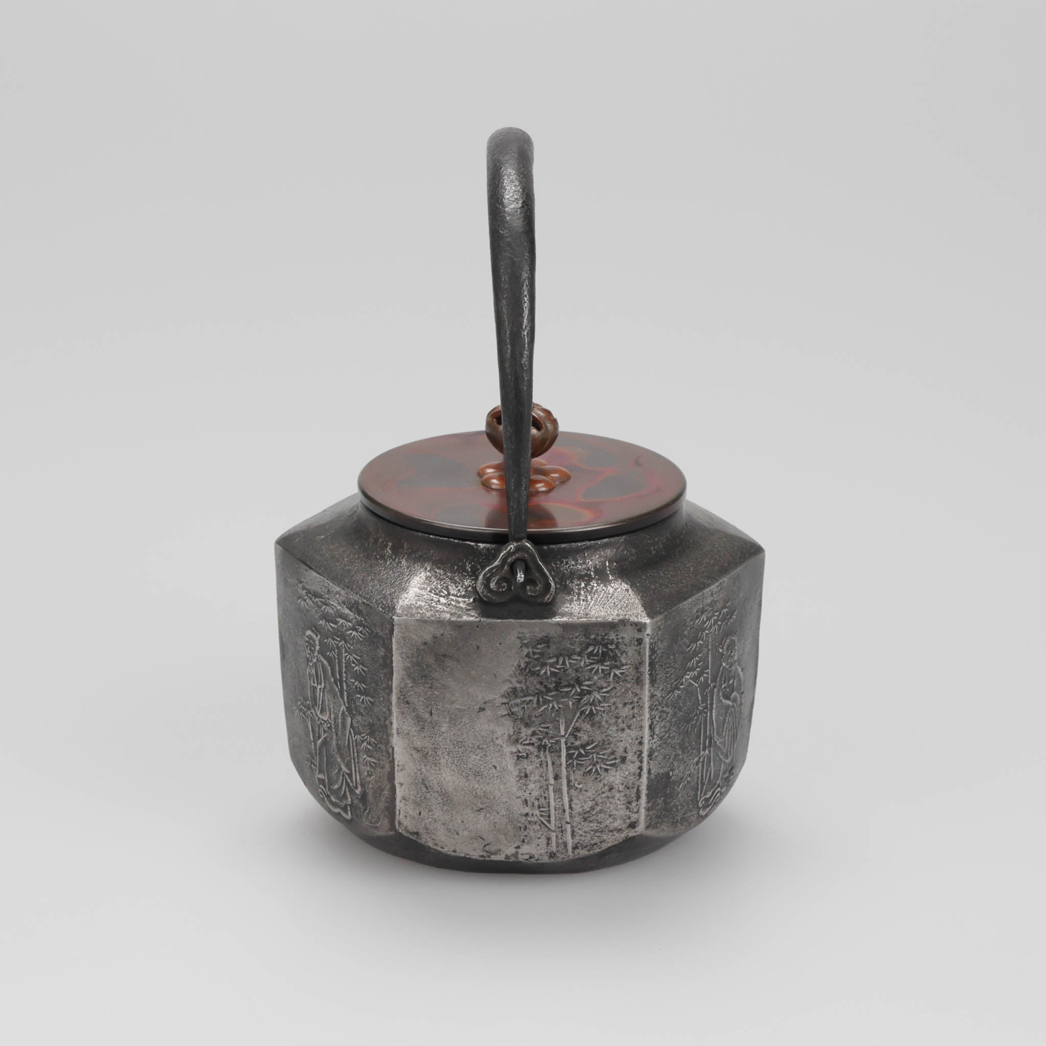 高岡銅器 鉄瓶 | 砂鉄 | 七賢人文亀甲 | 般若鋳造所