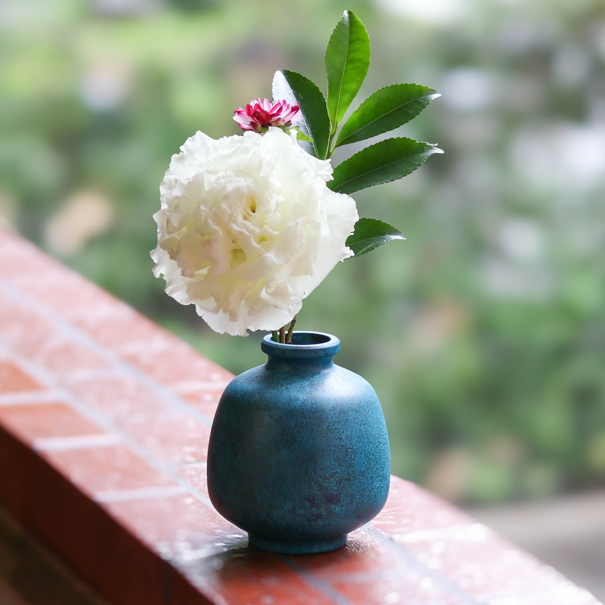 高岡銅器 花器 | 花みつぼ | 斑紋ガス青銅色 | 松美堂