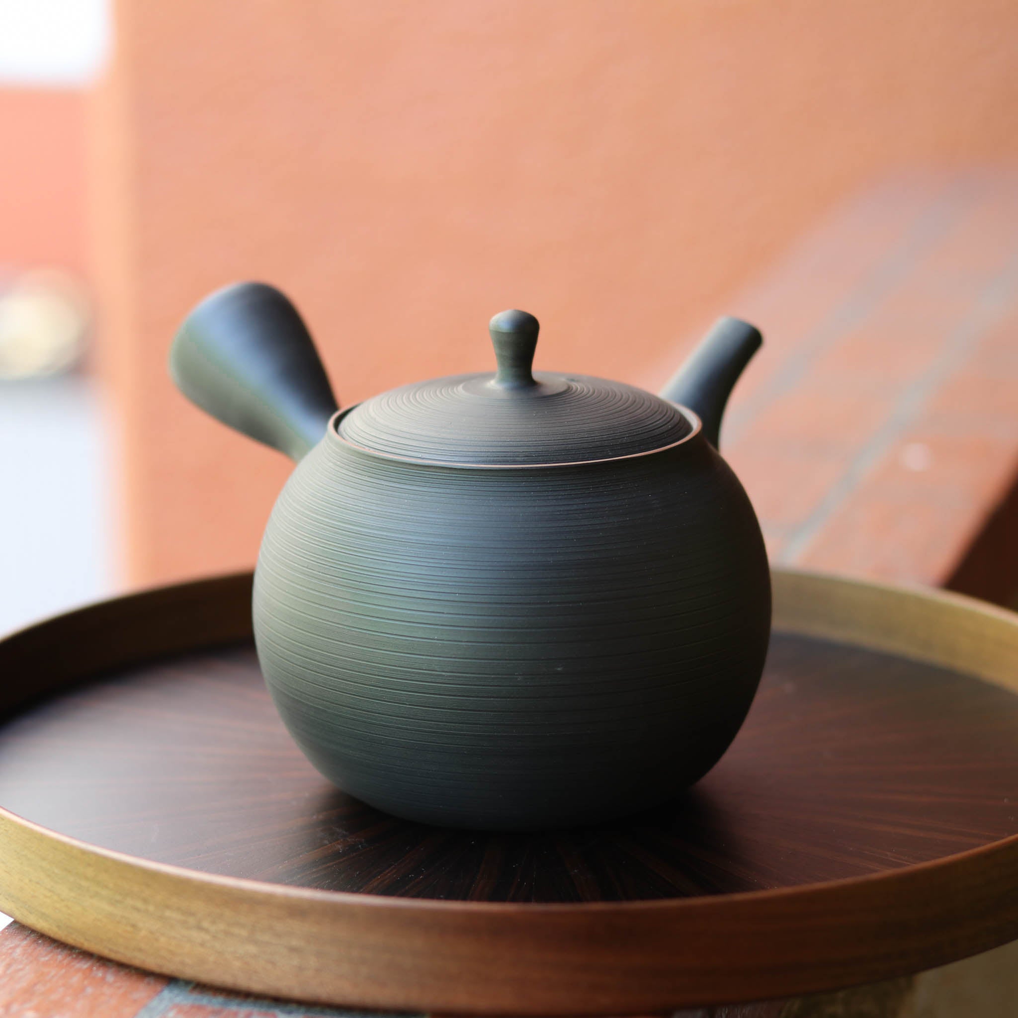 常滑焼 急須 | 千段茶っ切り | 黒 | 玉光陶園