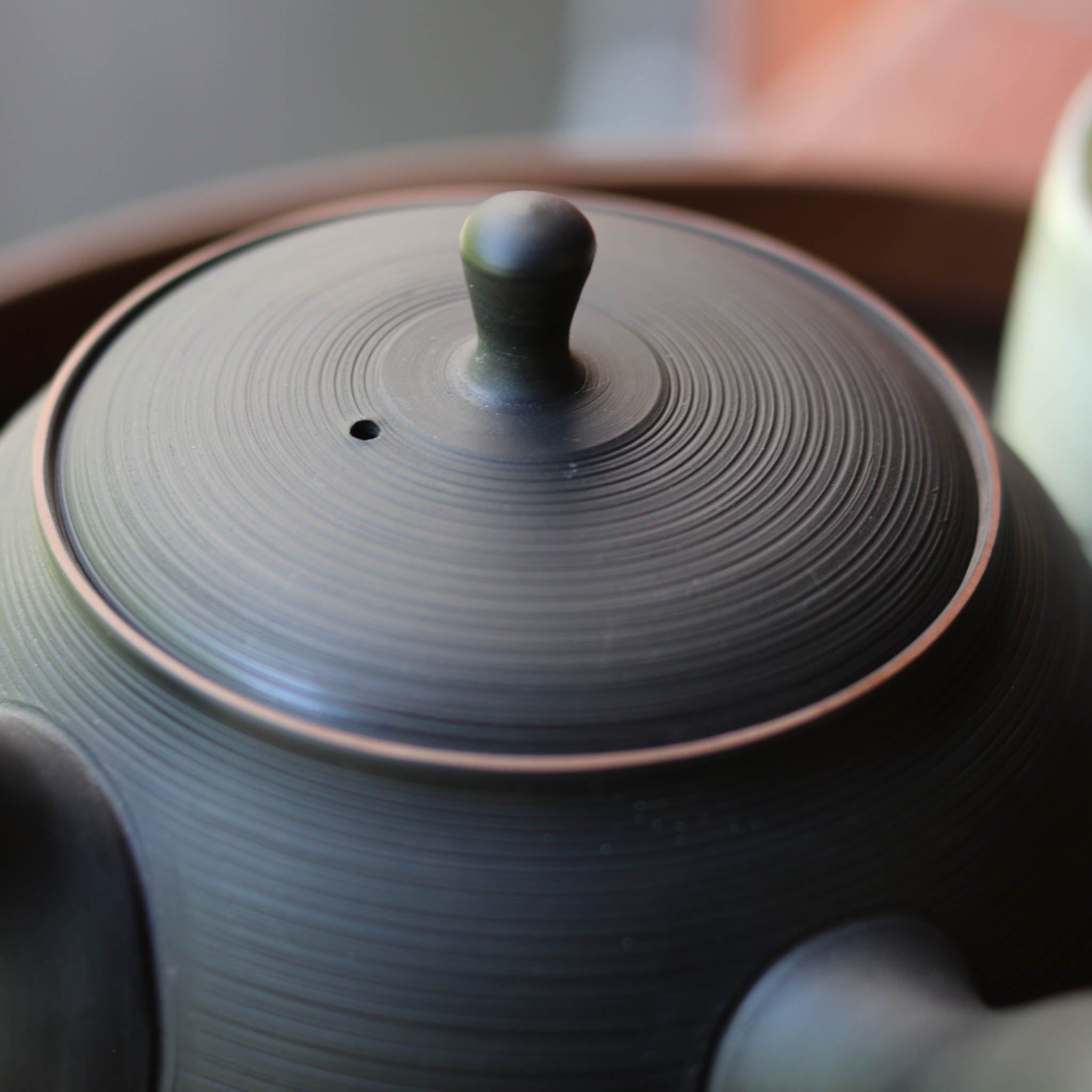 常滑焼 急須 | 千段茶っ切り | 黒 | 玉光陶園