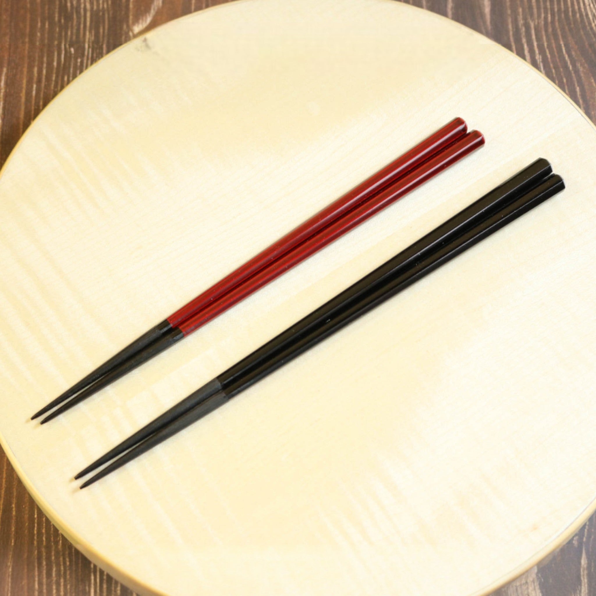 若狭塗 ペア箸 | 八角 桐箱入り | 黒檀 | マツ勘