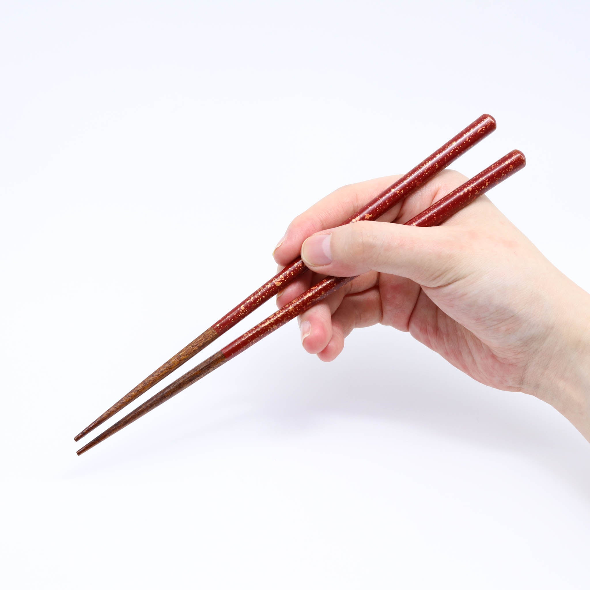 若狭塗 ペア箸 | 八角 桐箱入り 箸置き付 | 金彩 砂岩 | マツ勘