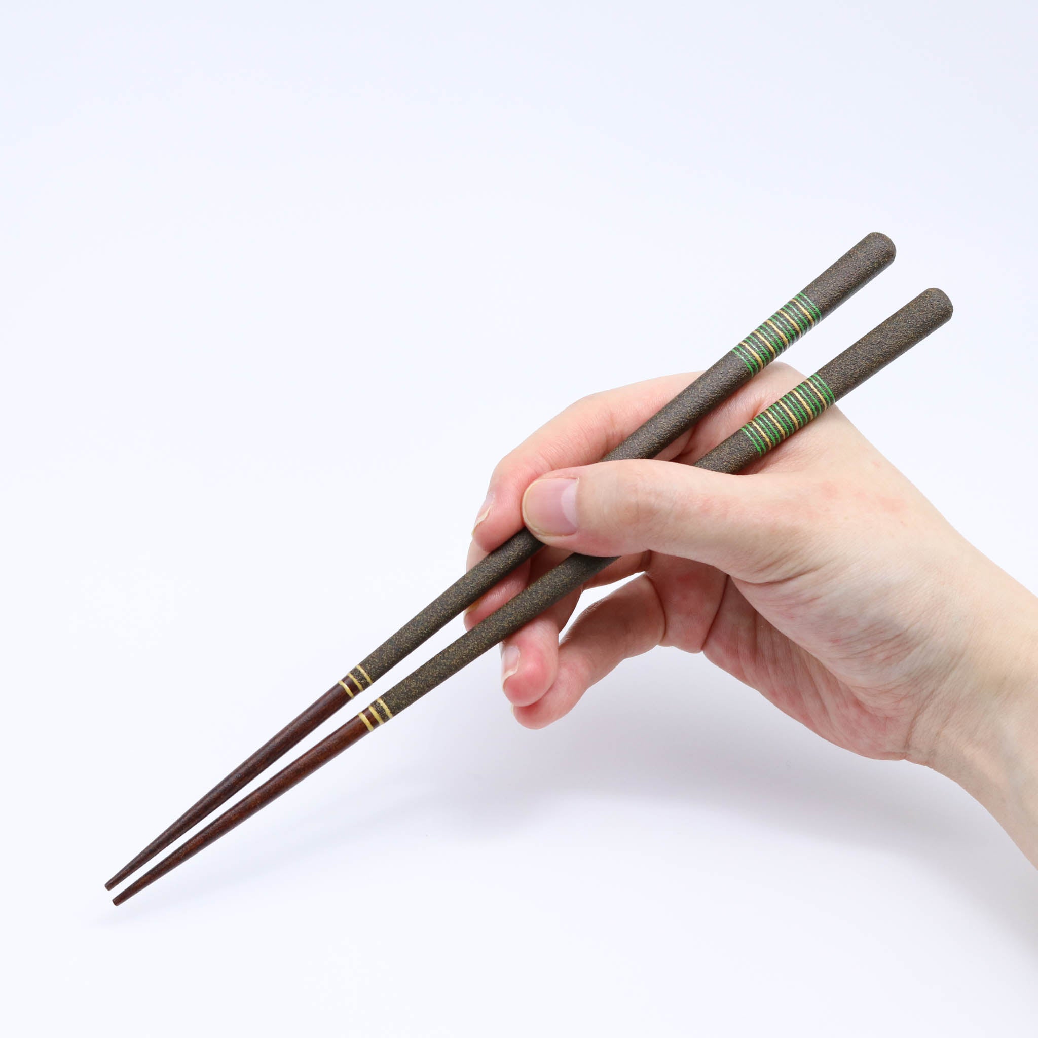 若狭塗 ペア箸 | 市松綴れ 桐箱入り 箸置き付 | 砂岩 | マツ勘