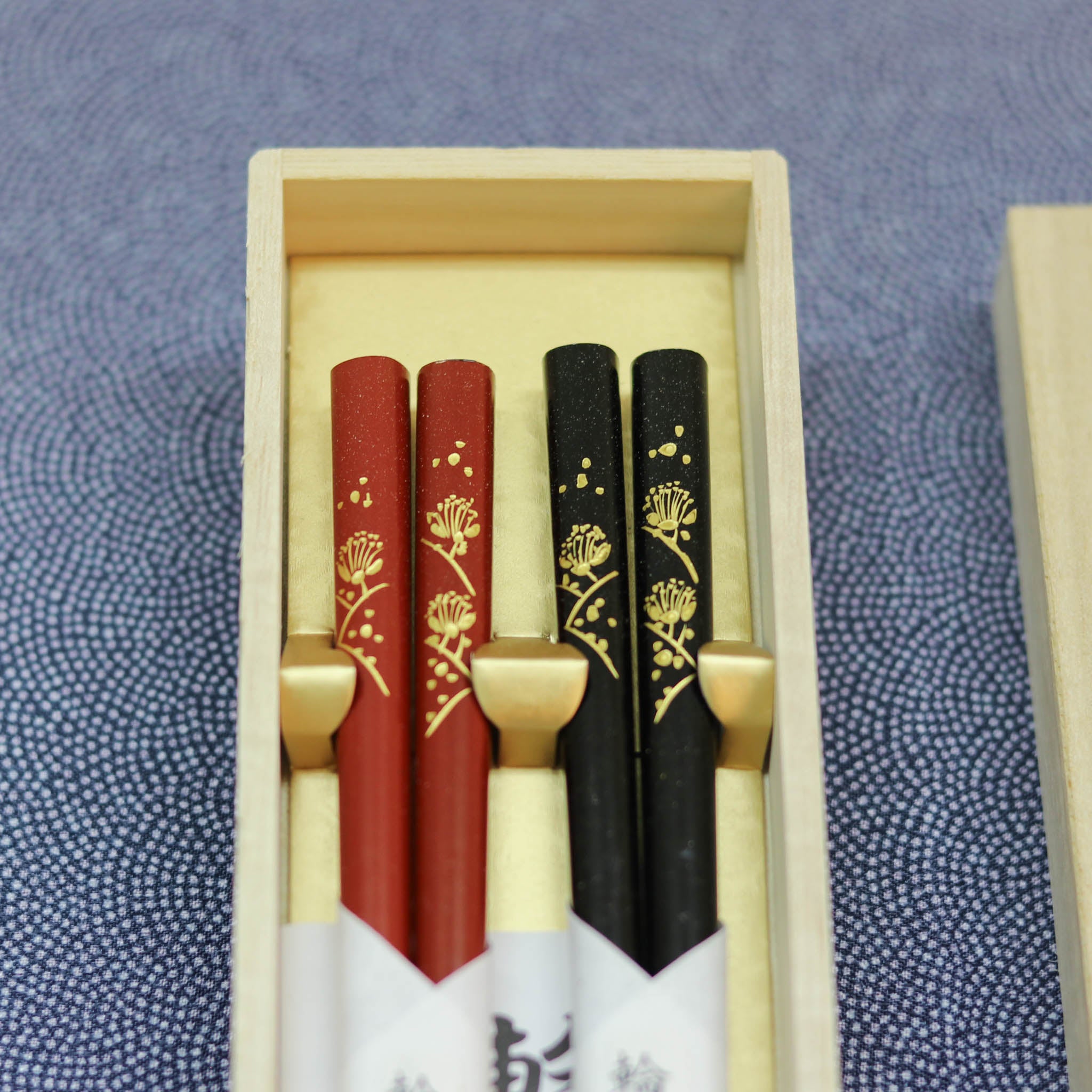 輪島塗 夫婦箸 | 梅沈金 | 22.5㎝ | 大藤漆器店