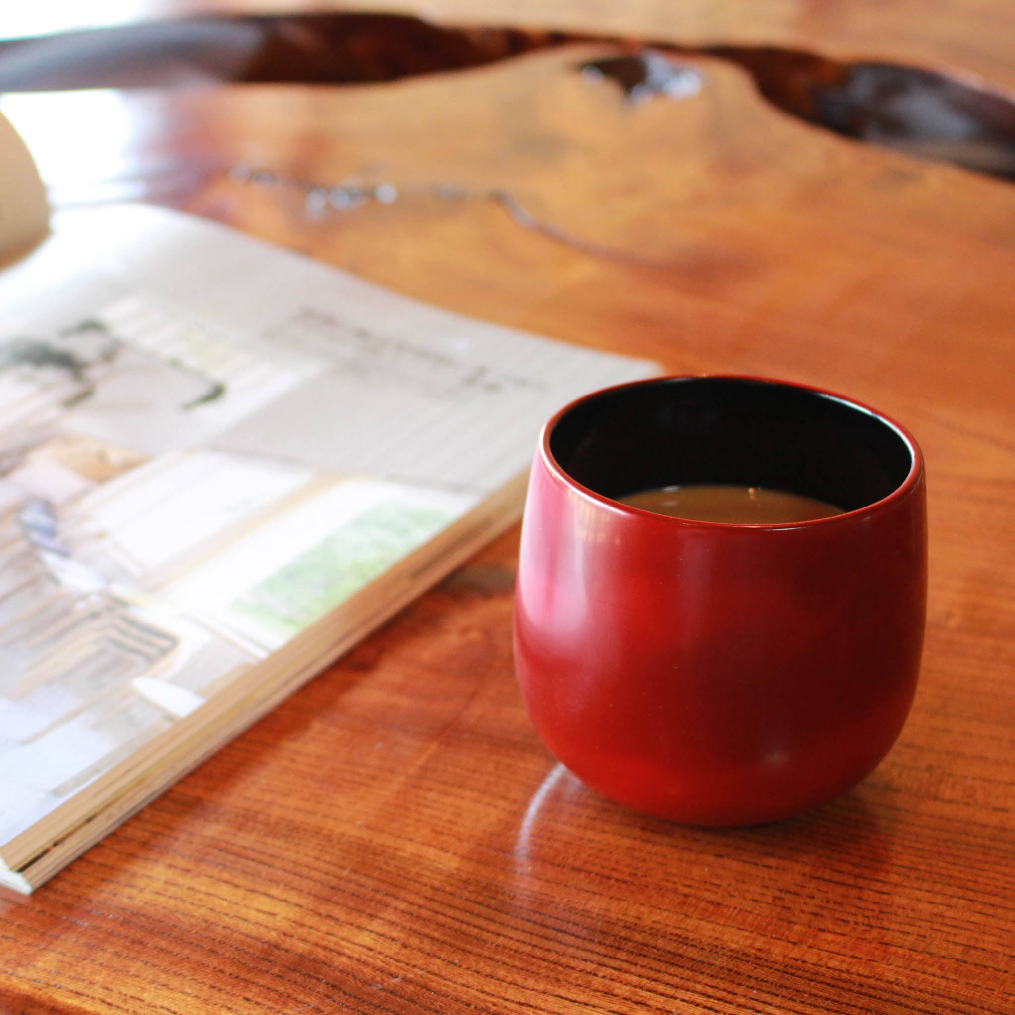 山中漆器 カップ | SUWARI | 叢雲塗 JAPAN Red | 浅田漆器工芸