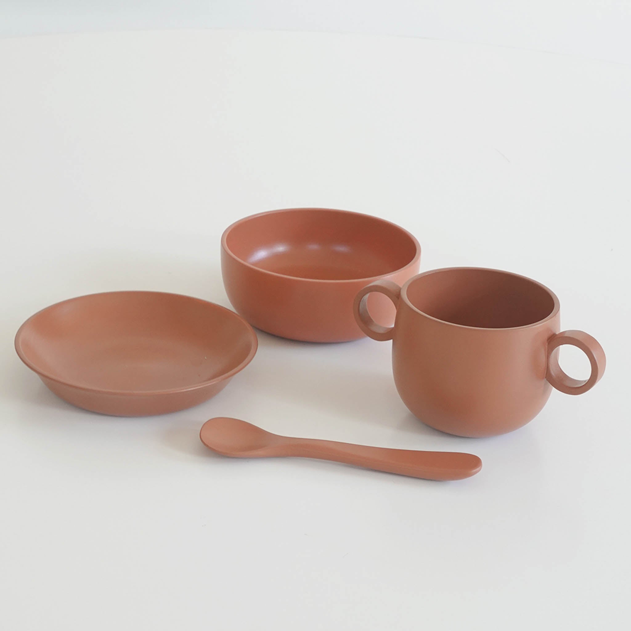 山中漆器 離乳食食器 | ギフト4点セット | ときはピンク | KIKKI